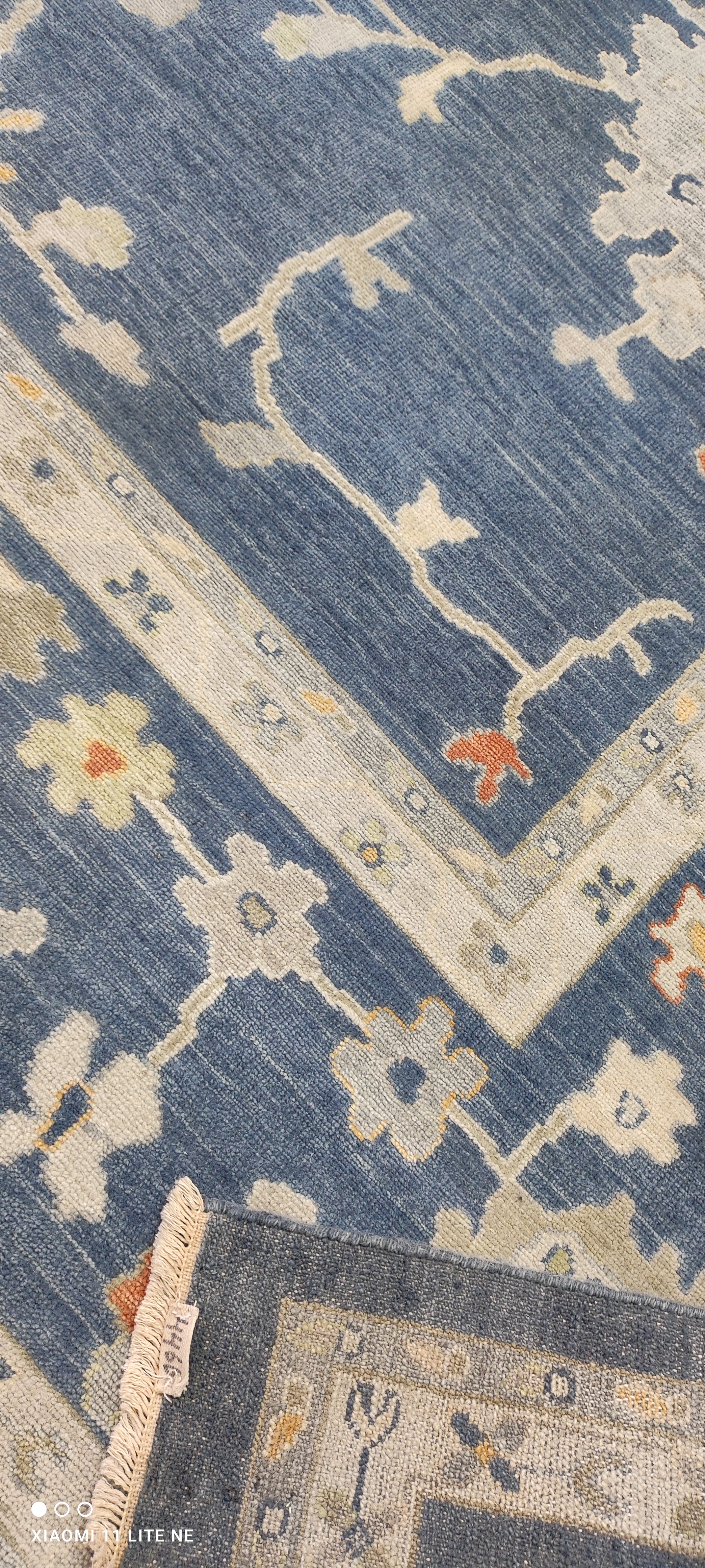 Wayona Lamb 10.3x14 Blue Hand-Knotted Rug