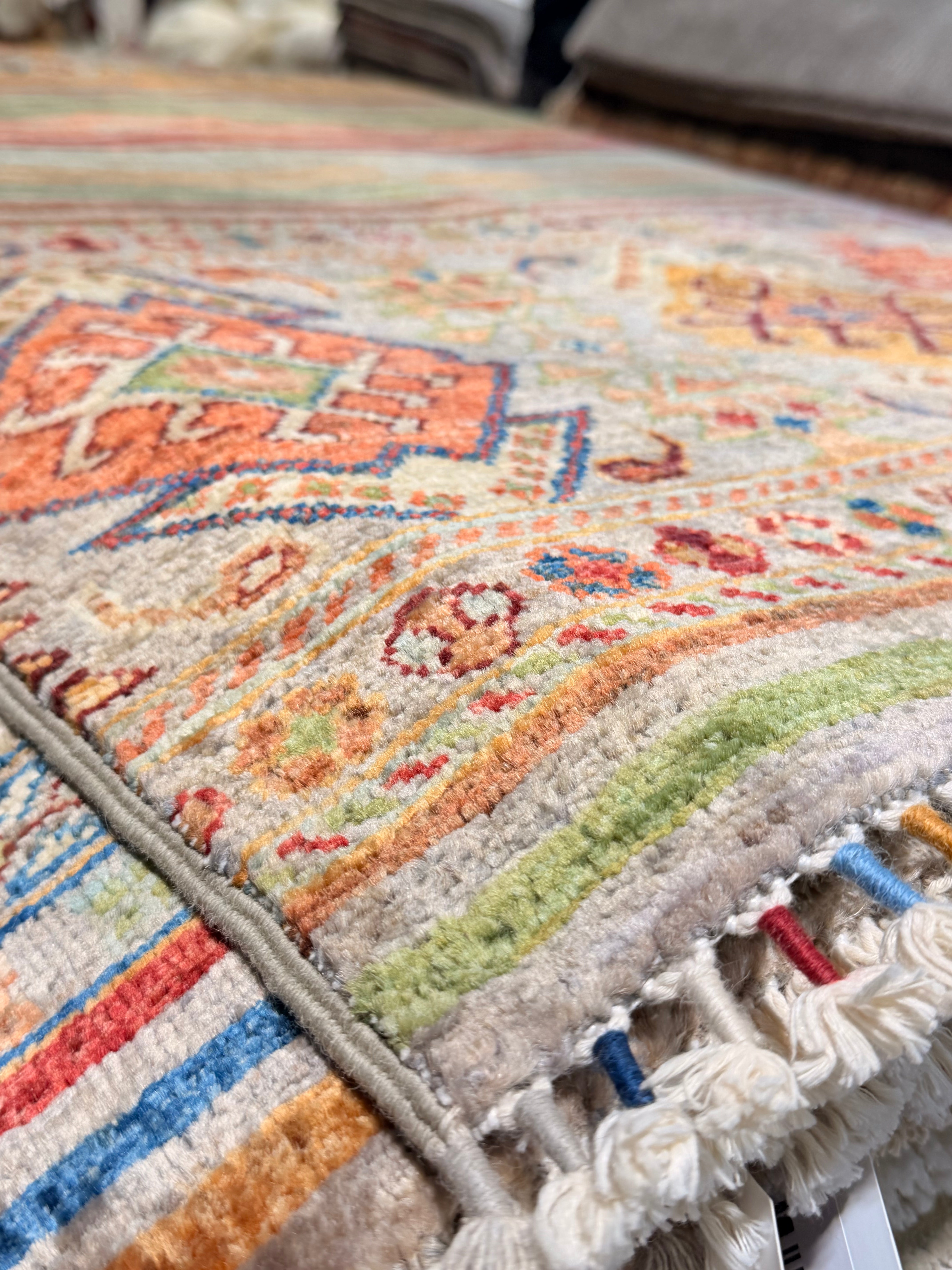 Heather Gay 2.7x4.5 Silver/Grey Afghani Khorjin Rug