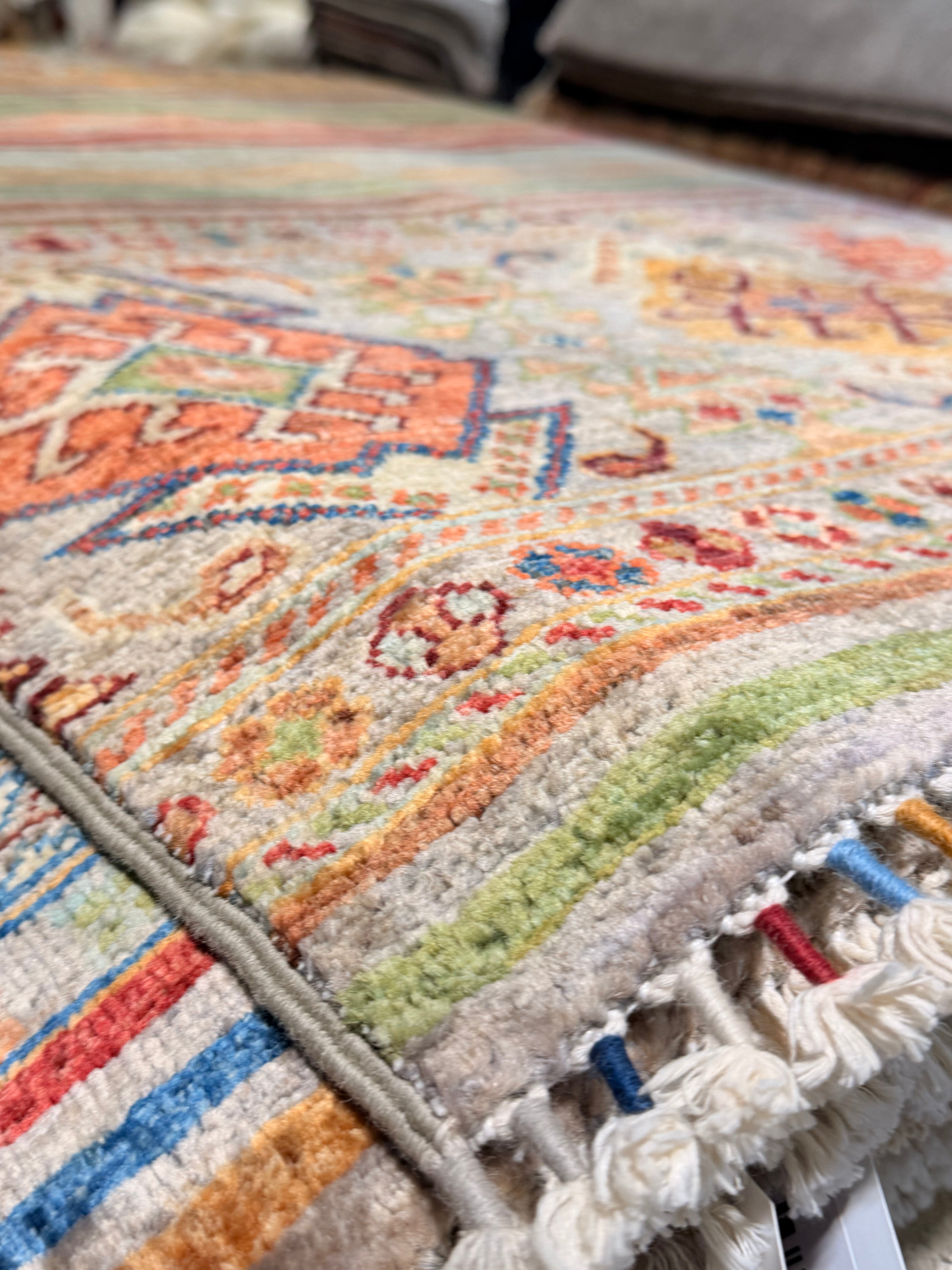 Heather Gay 2.7x4.5 Silver/Grey Afghani Khorjin Rug