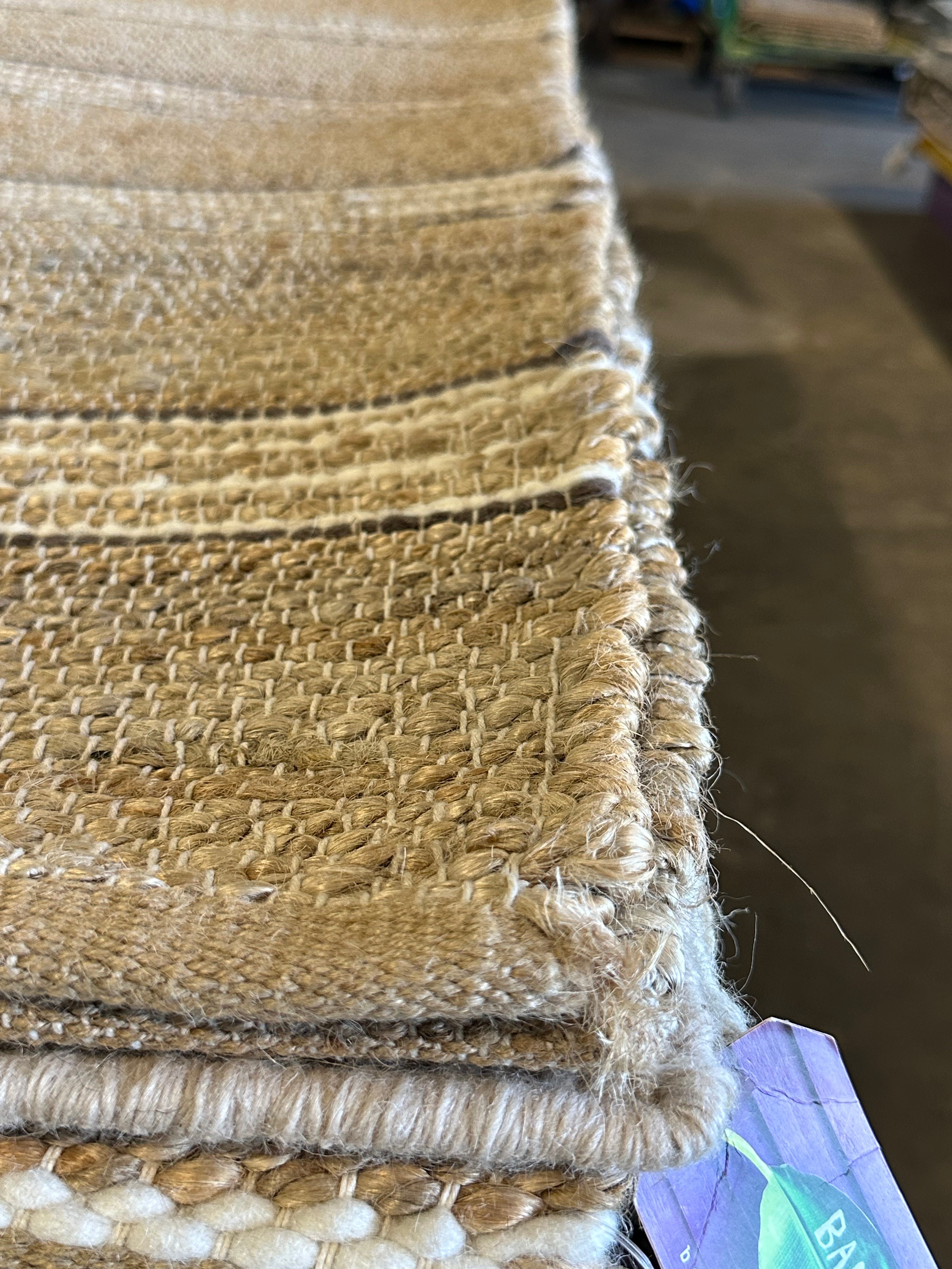 Count Basie Handwoven Striped Natural Jute Rug (Multiple Sizes)