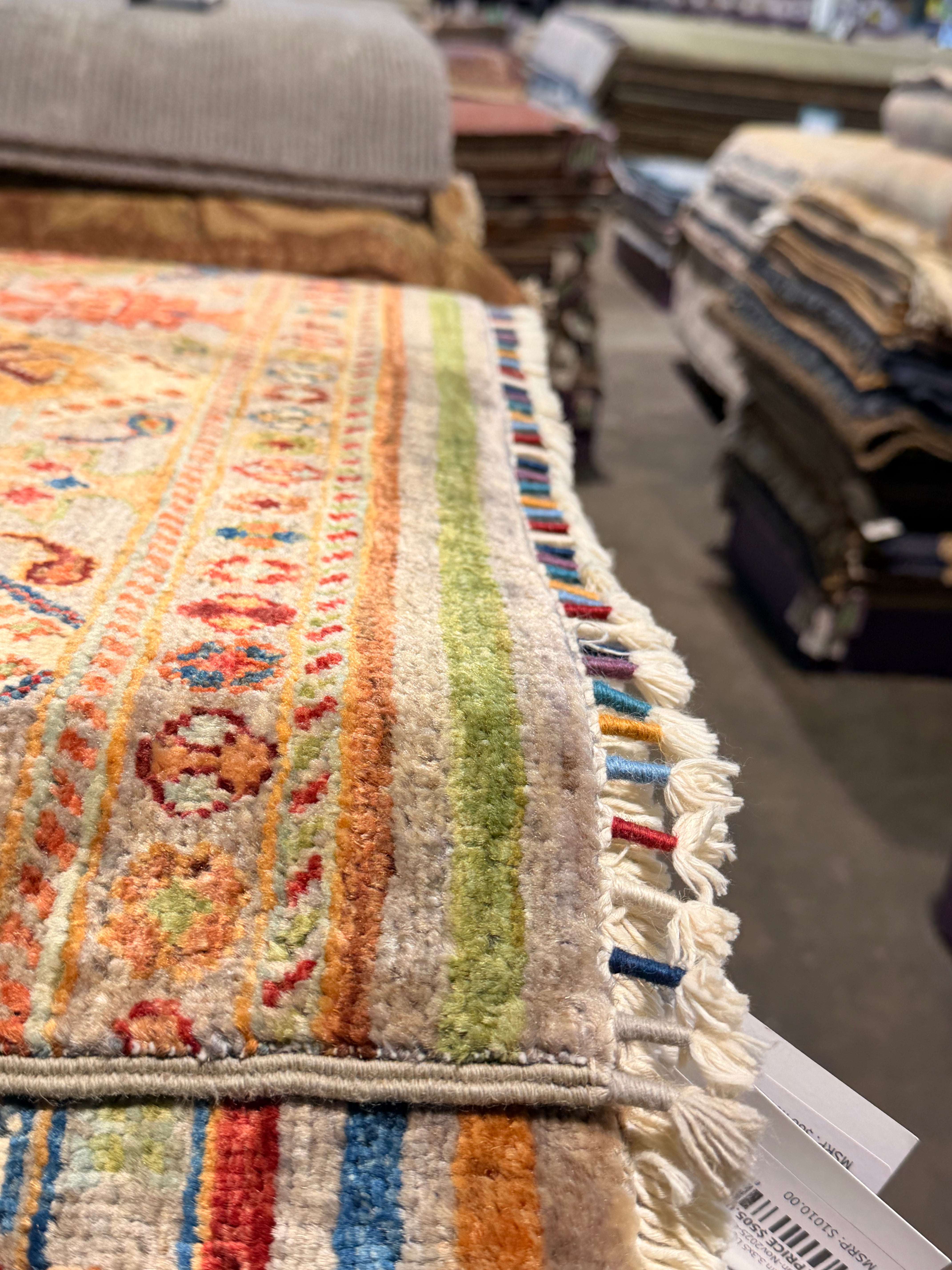 Heather Gay 2.7x4.5 Silver/Grey Afghani Khorjin Rug