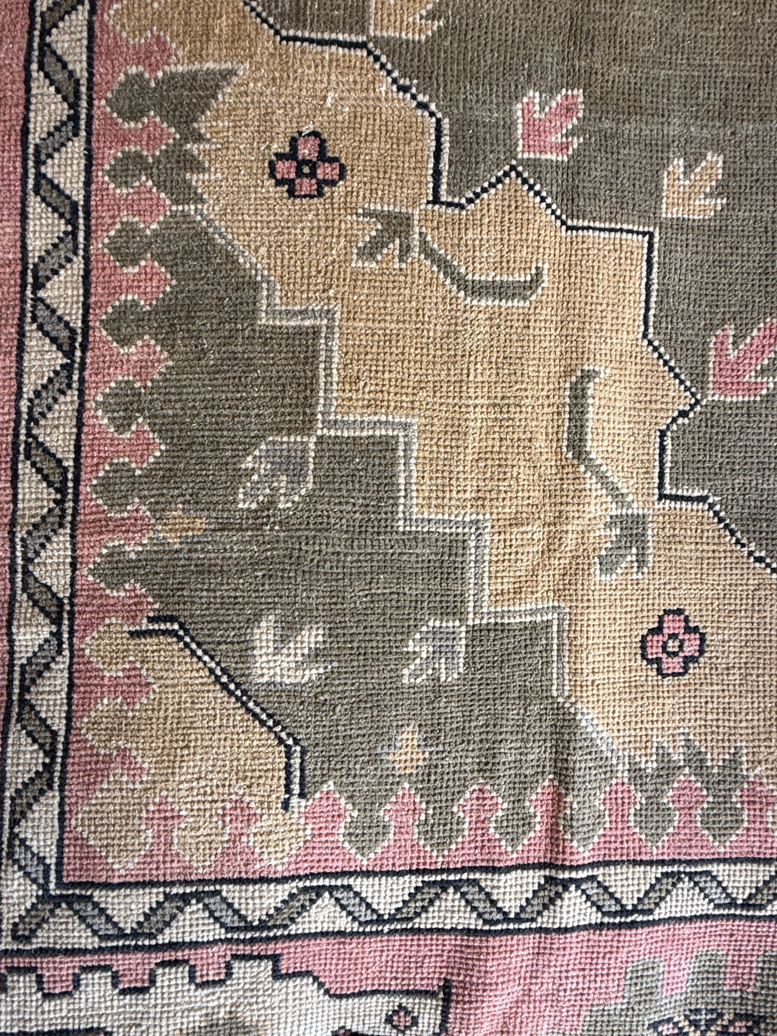 Nicole Jacky 10.2x14 Pink Afghani Oushak