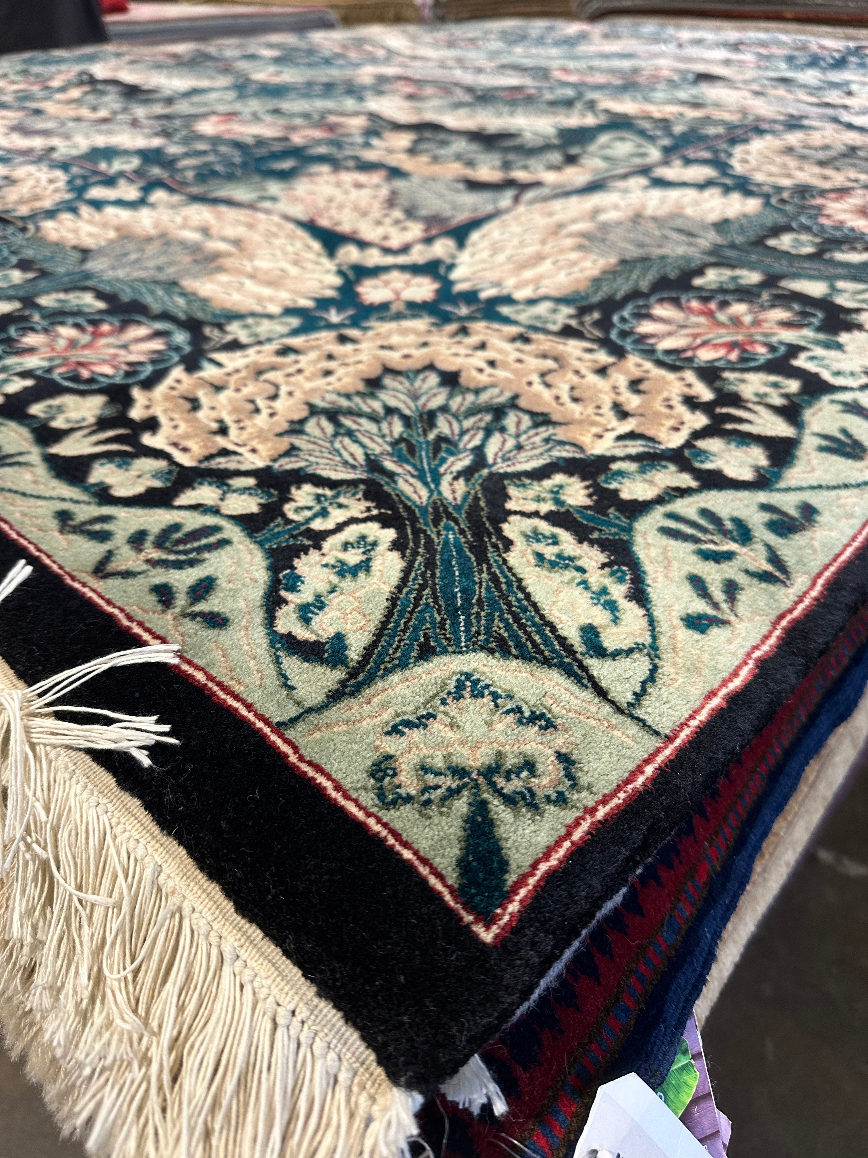James Johnson 9x12 Green Kashan Rug - CLEARANCE 30% off