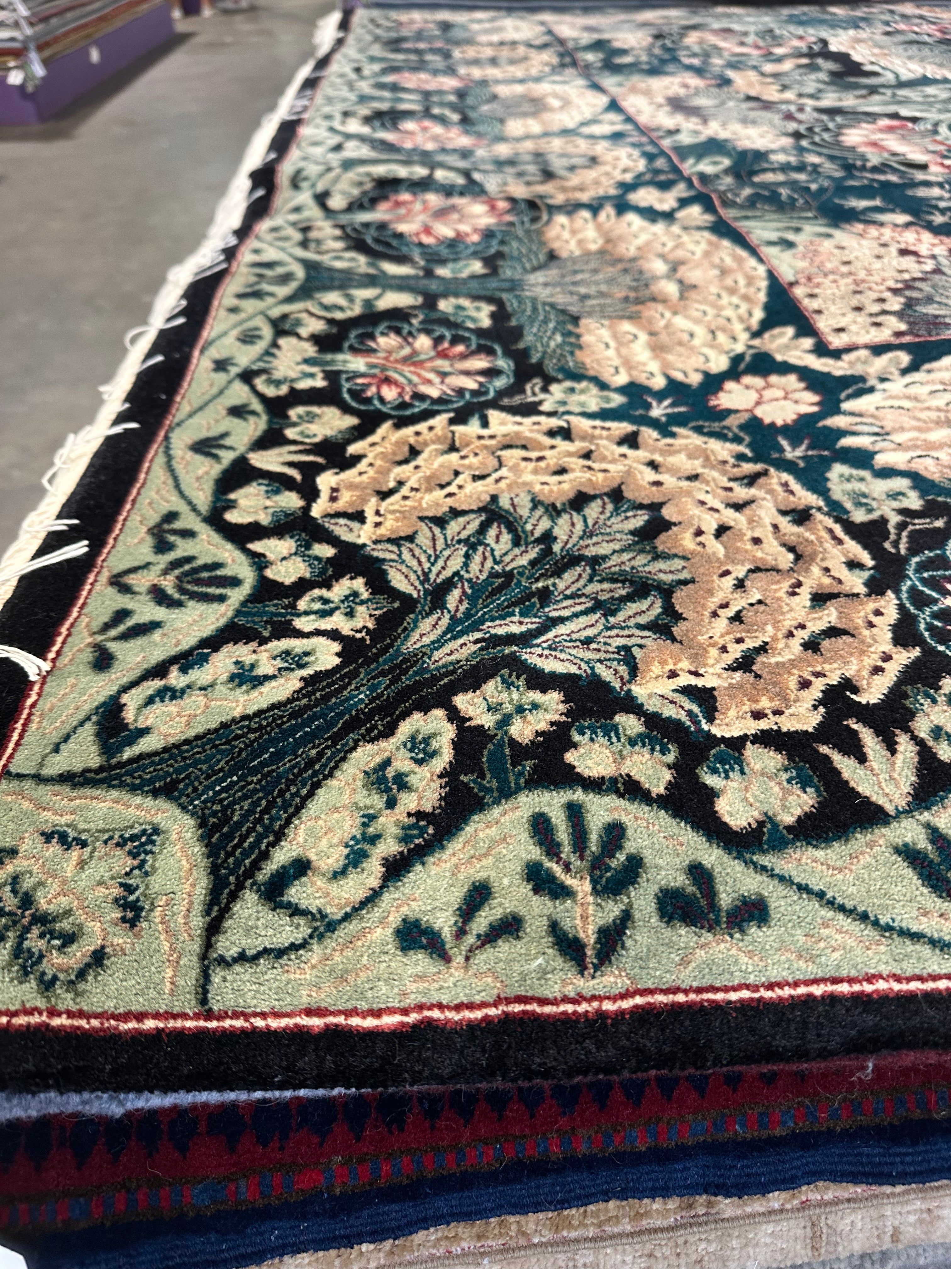 James Johnson 9x12 Green Kashan Rug - CLEARANCE 30% off
