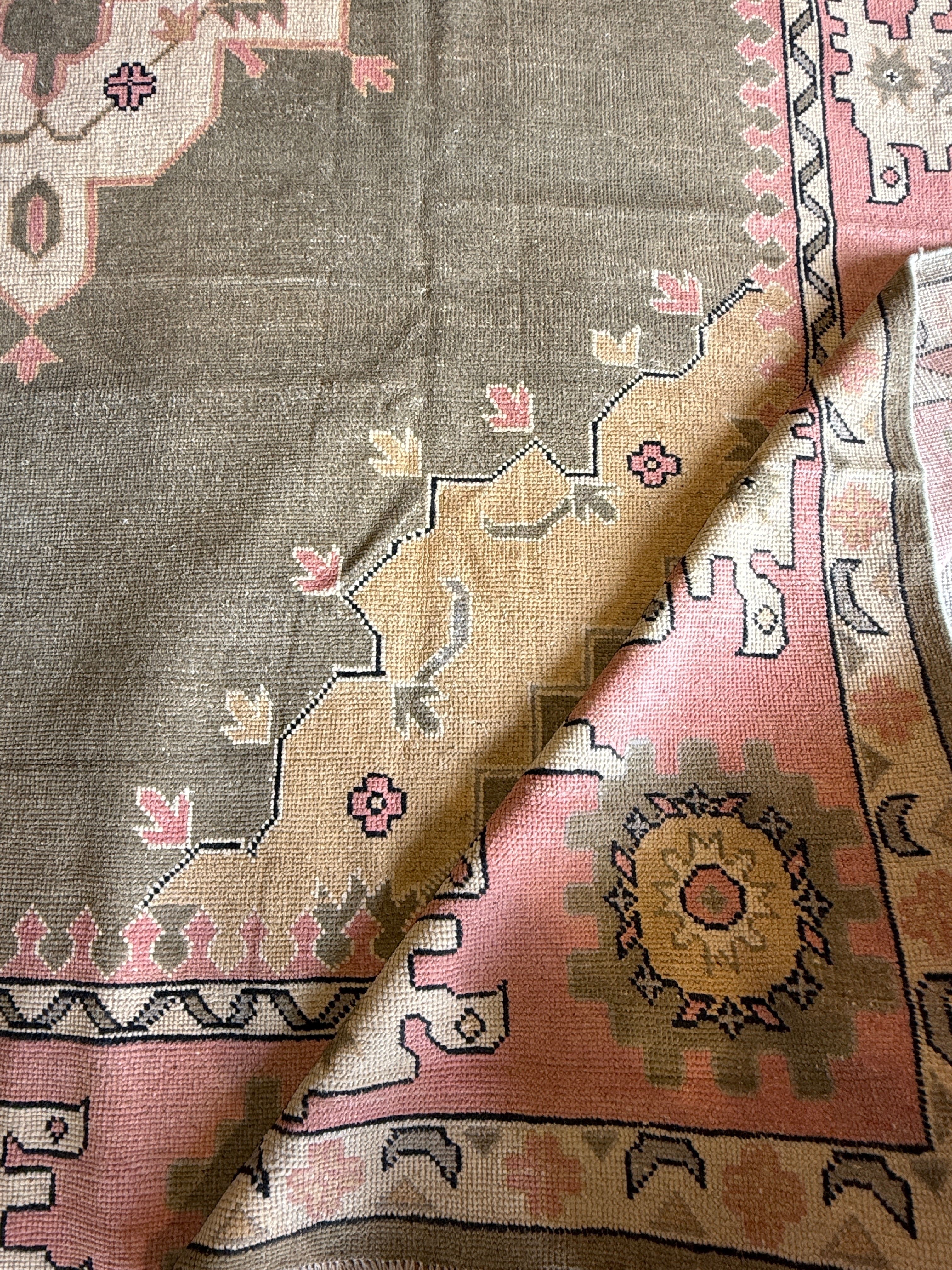 Nicole Jacky 10.2x14 Pink Afghani Oushak