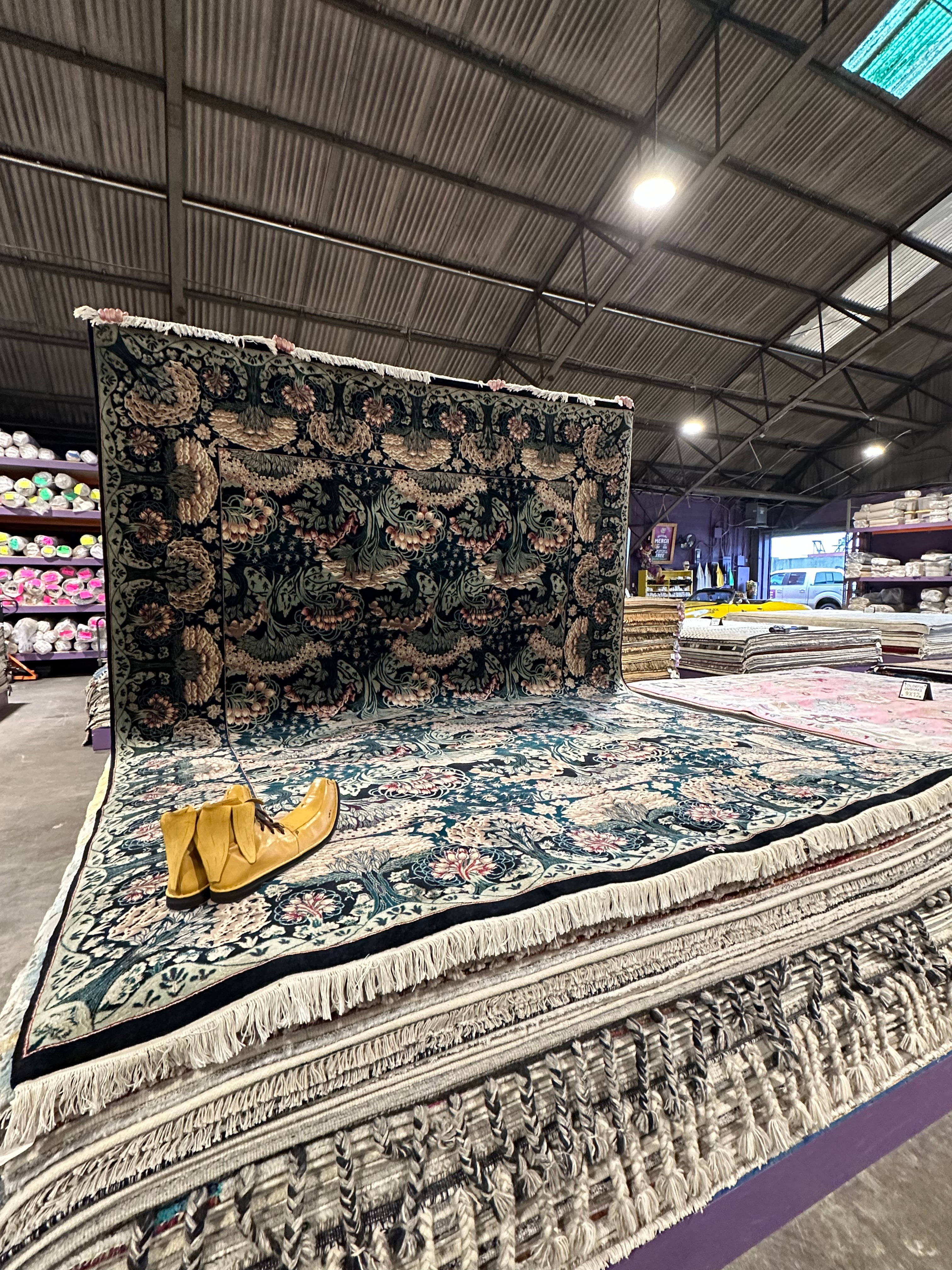 James Johnson 9x12 Green Kashan Rug - CLEARANCE 30% off