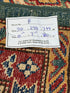Theresa Thompson 7.11x10.2 Red and Green Afghani Kazak Rug