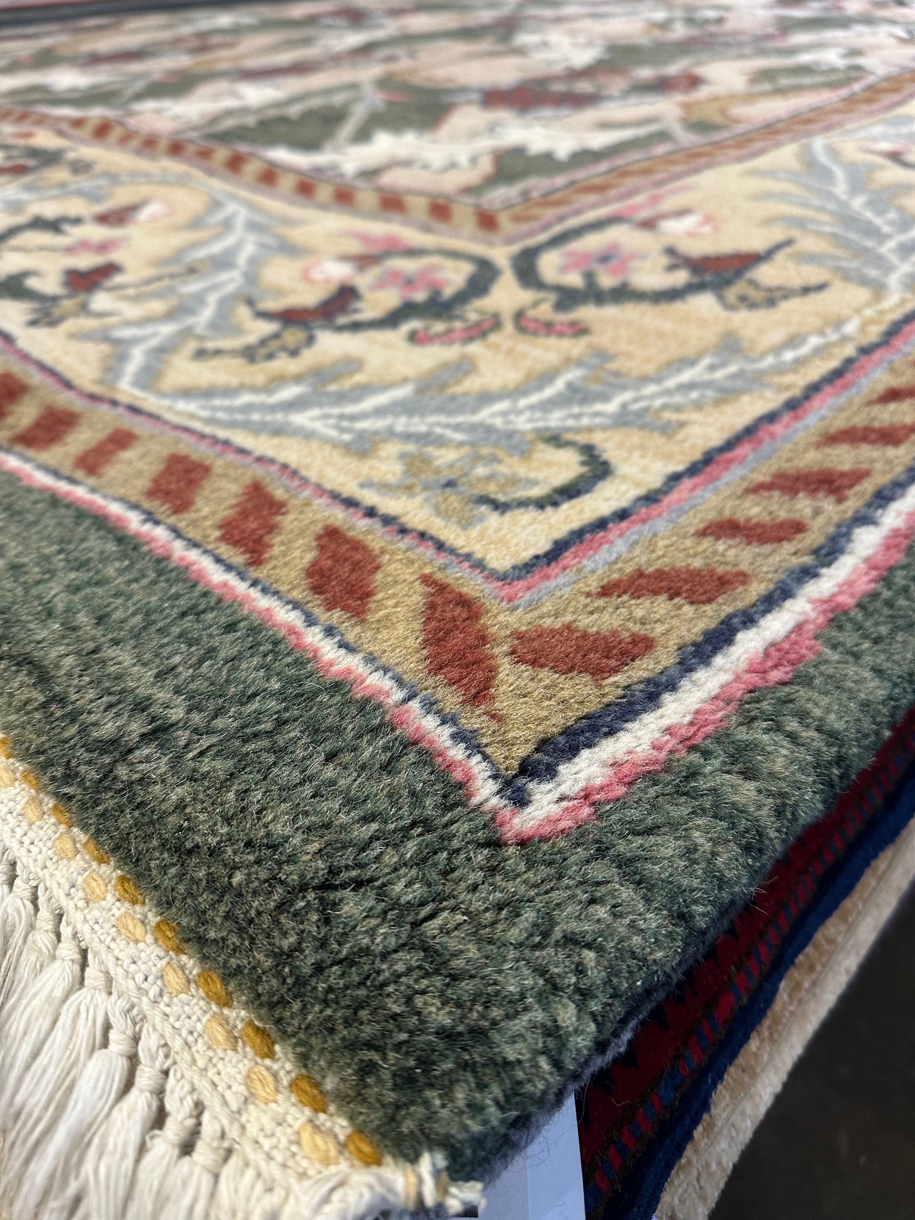 Kathryn Dennis 9x12 Green Kashan Rug - CLEARANCE 30% off