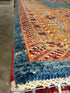 Cary Deuber 6.9x9.8 Orange and Blue Afghani Mamluk Rug