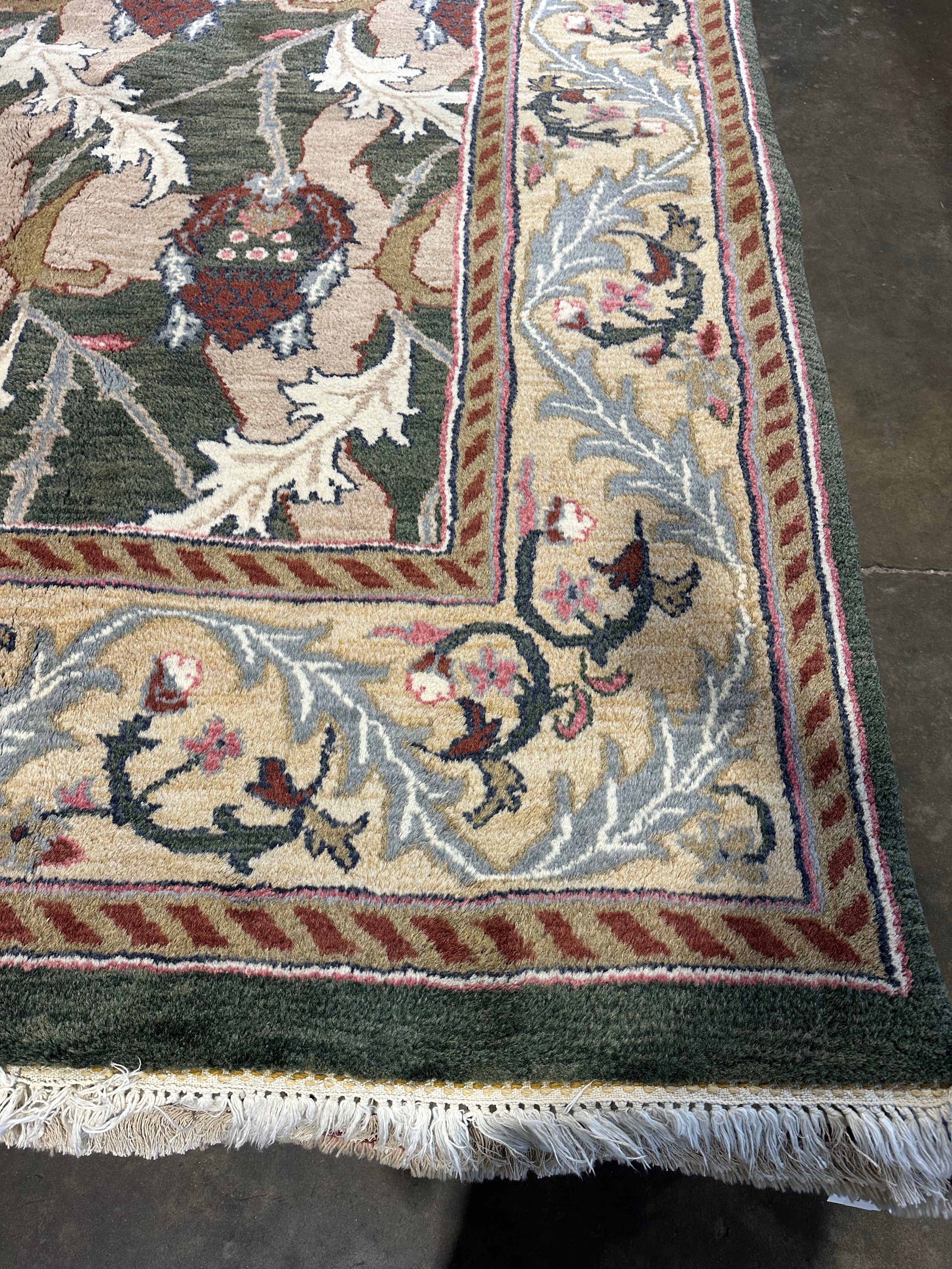 Kathryn Dennis 9x12 Green Kashan Rug - CLEARANCE 30% off