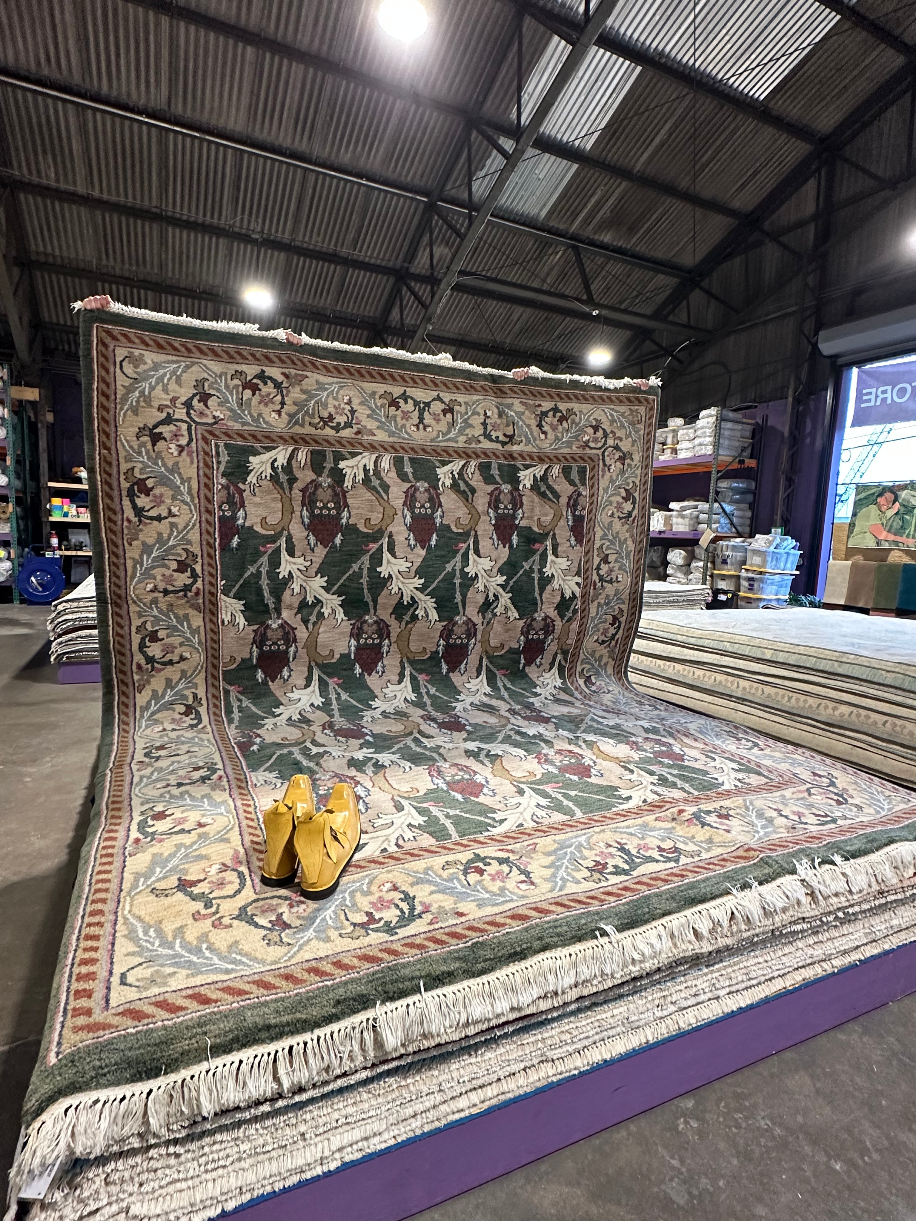 Kathryn Dennis 9x12 Green Kashan Rug - CLEARANCE 30% off