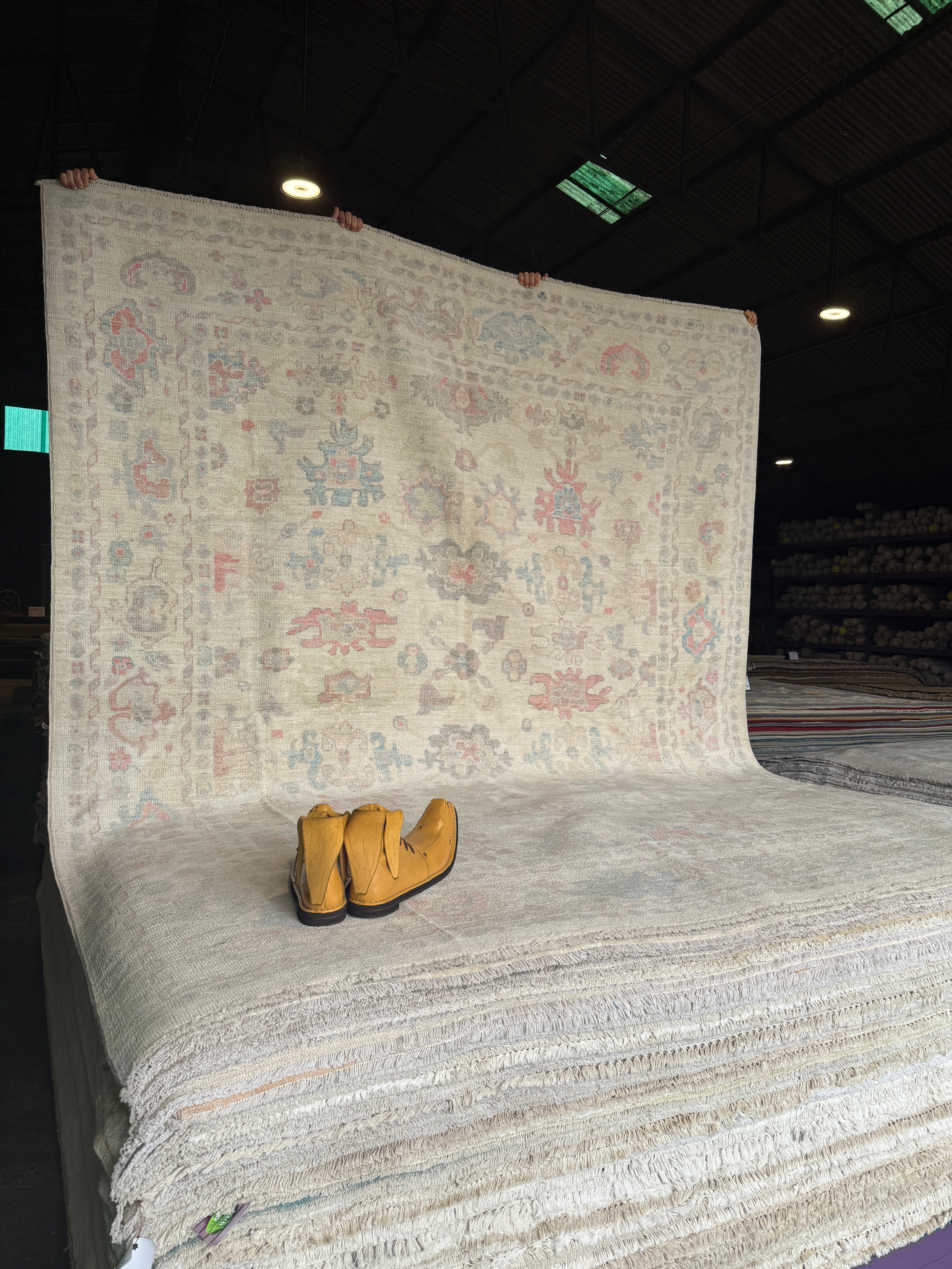 Maya McNair 8.3x9.11 Multi Color Afghani Whitewashed Oushak