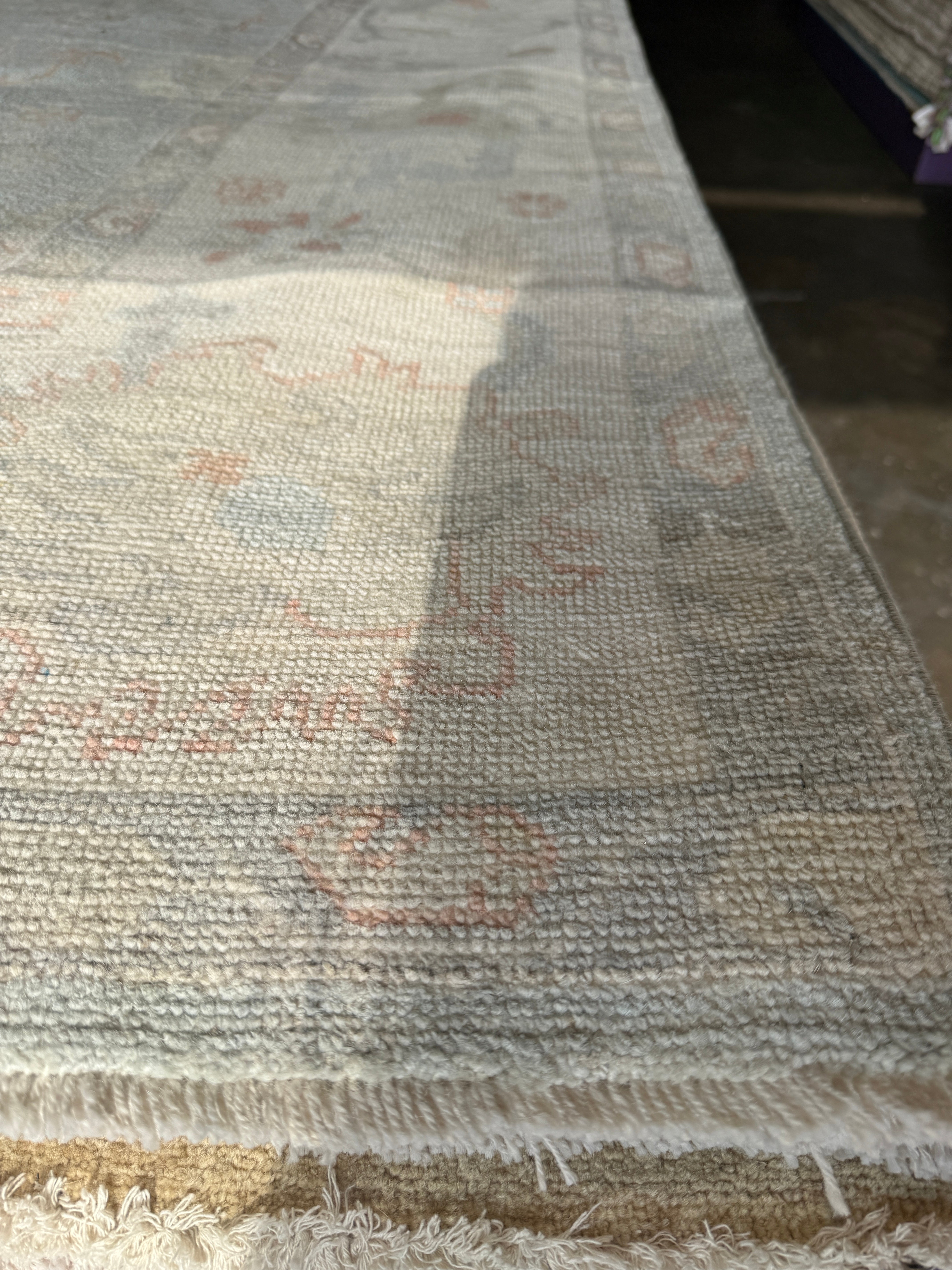 Taylour Paige 7.11x10.1 Blue Afghani Whitewashed Oushak