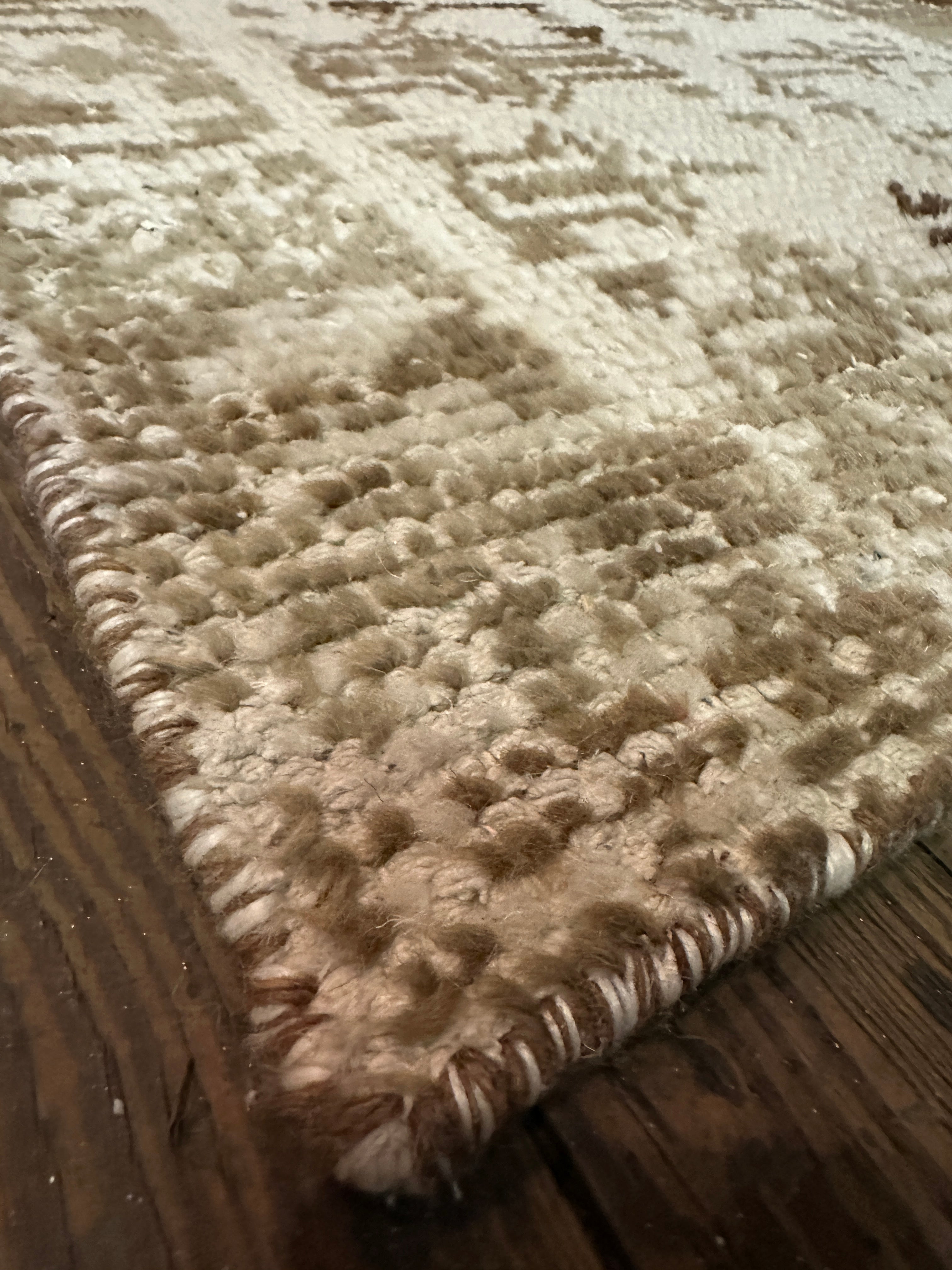 Sarah Lou 2.6x4 Hand-Knotted Brown and Cream Turkish Oushak