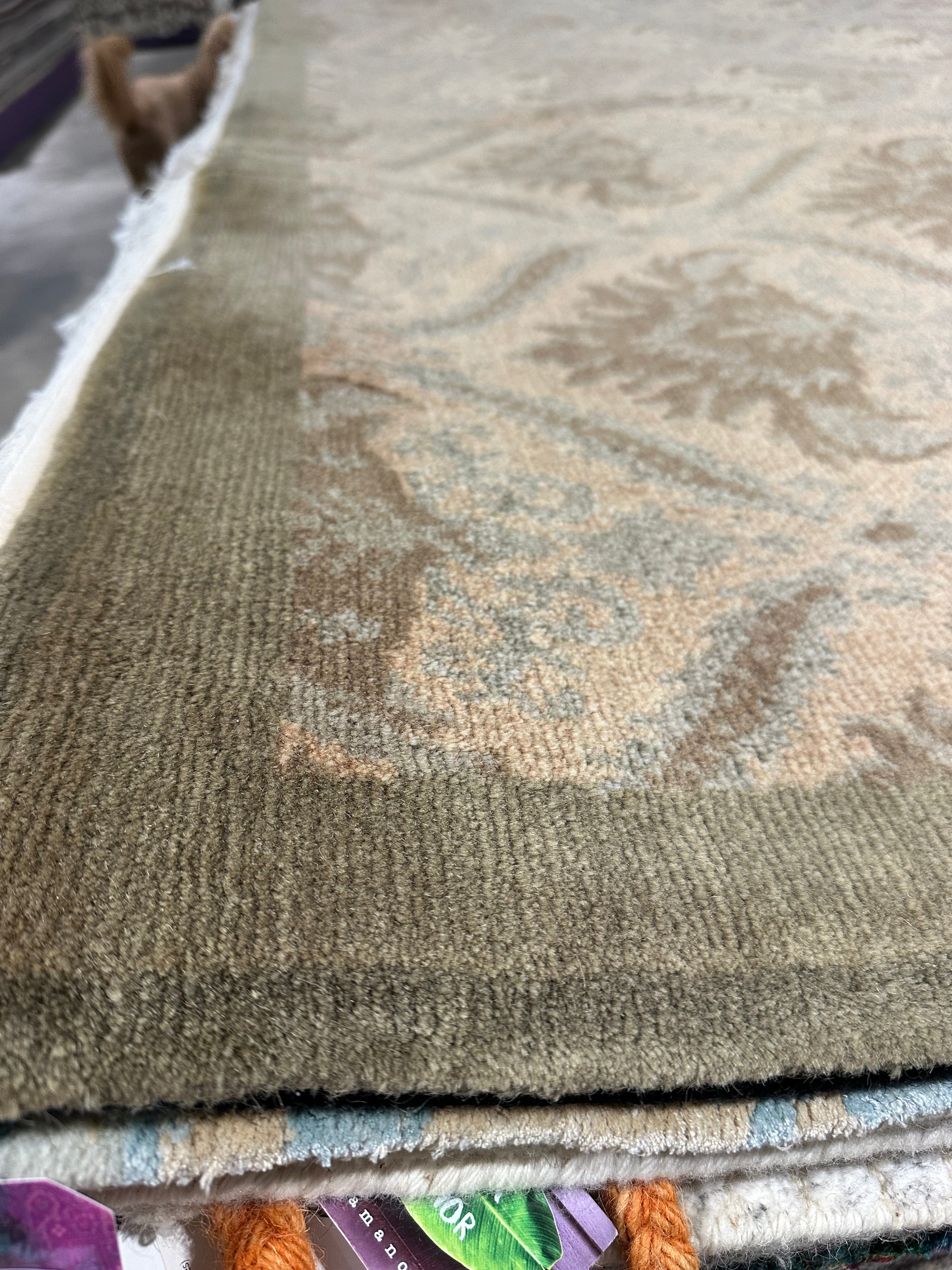 Leva Bonaparte 8.7x11.11 Blue and Brown Nepalese Rug - CLEARANCE 30% off
