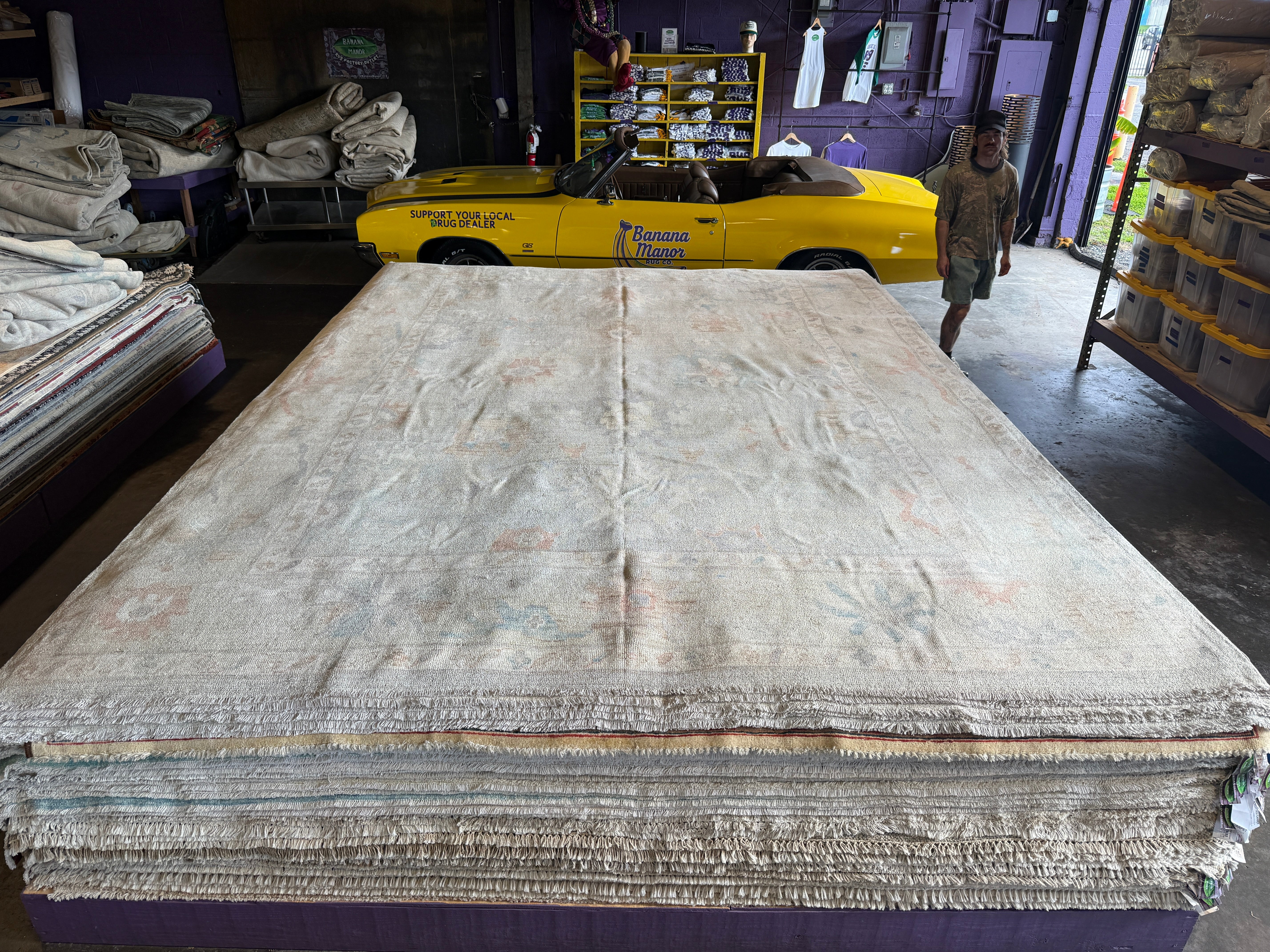 Patty 10x13.9 Multi Color Afghani Whitewashed Oushak