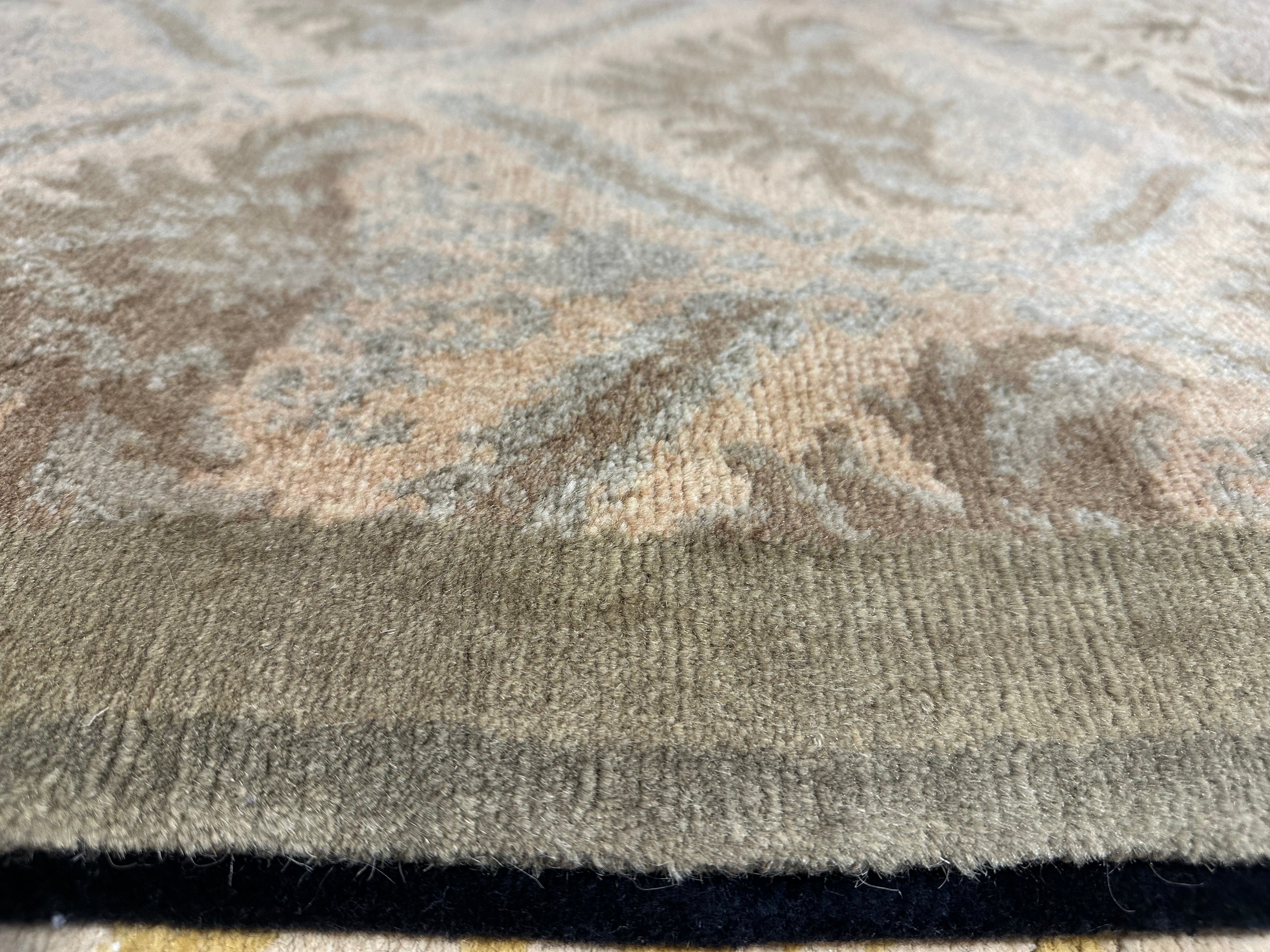 Leva Bonaparte 8.7x11.11 Blue and Brown Nepalese Rug - CLEARANCE 30% off
