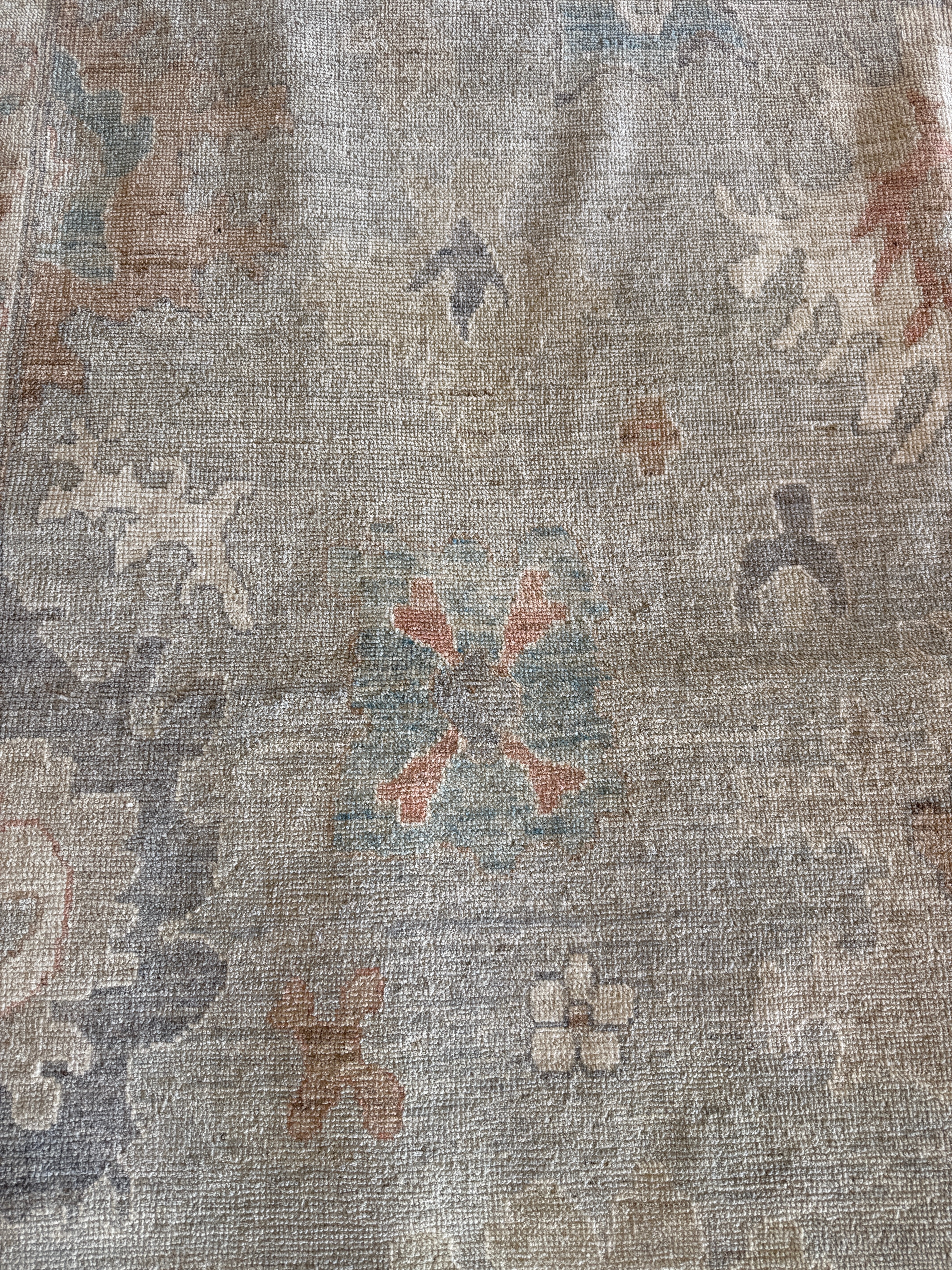 Patty 10x13.9 Multi Color Afghani Whitewashed Oushak