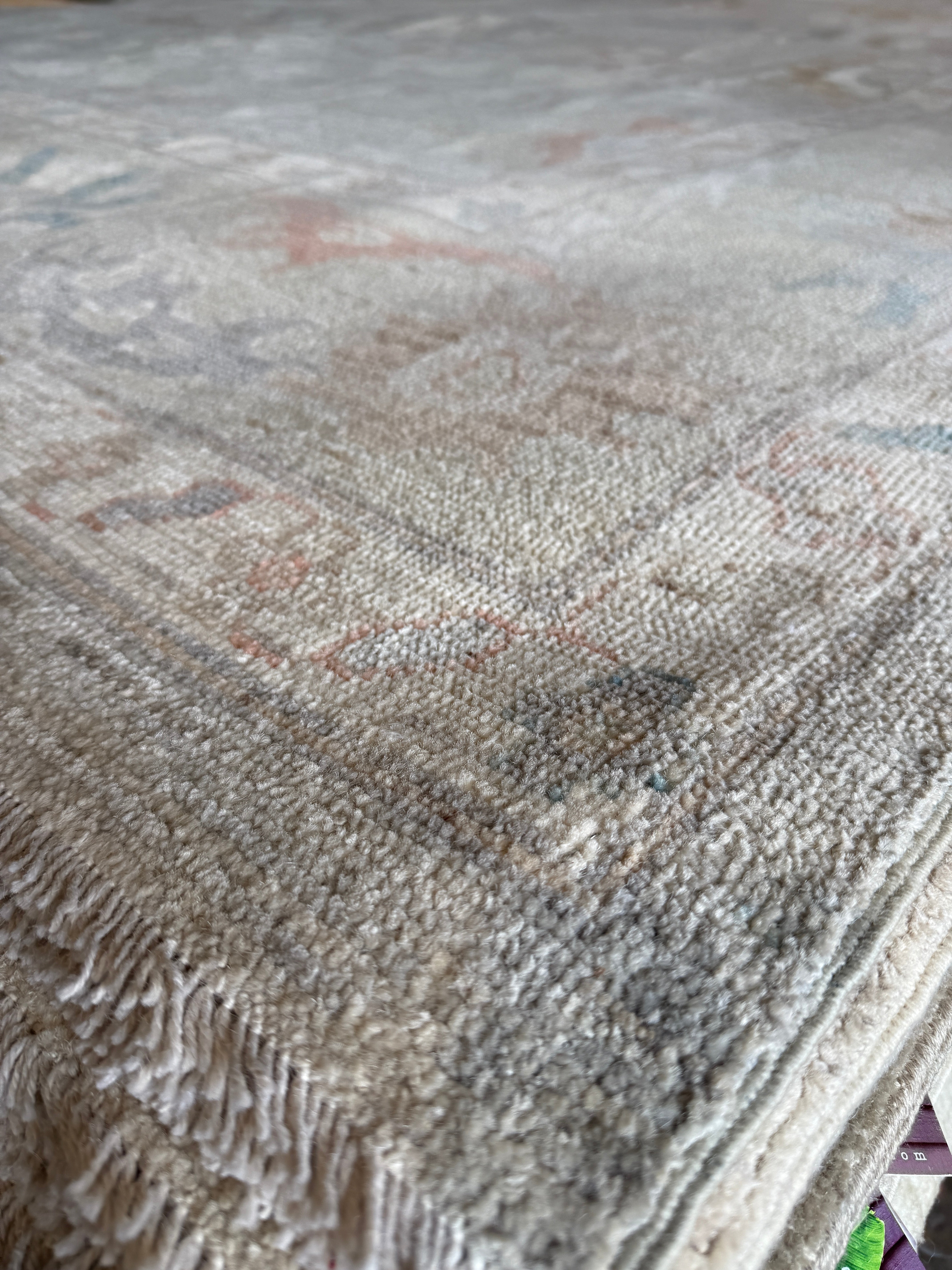 Patty 10x13.9 Multi Color Afghani Whitewashed Oushak