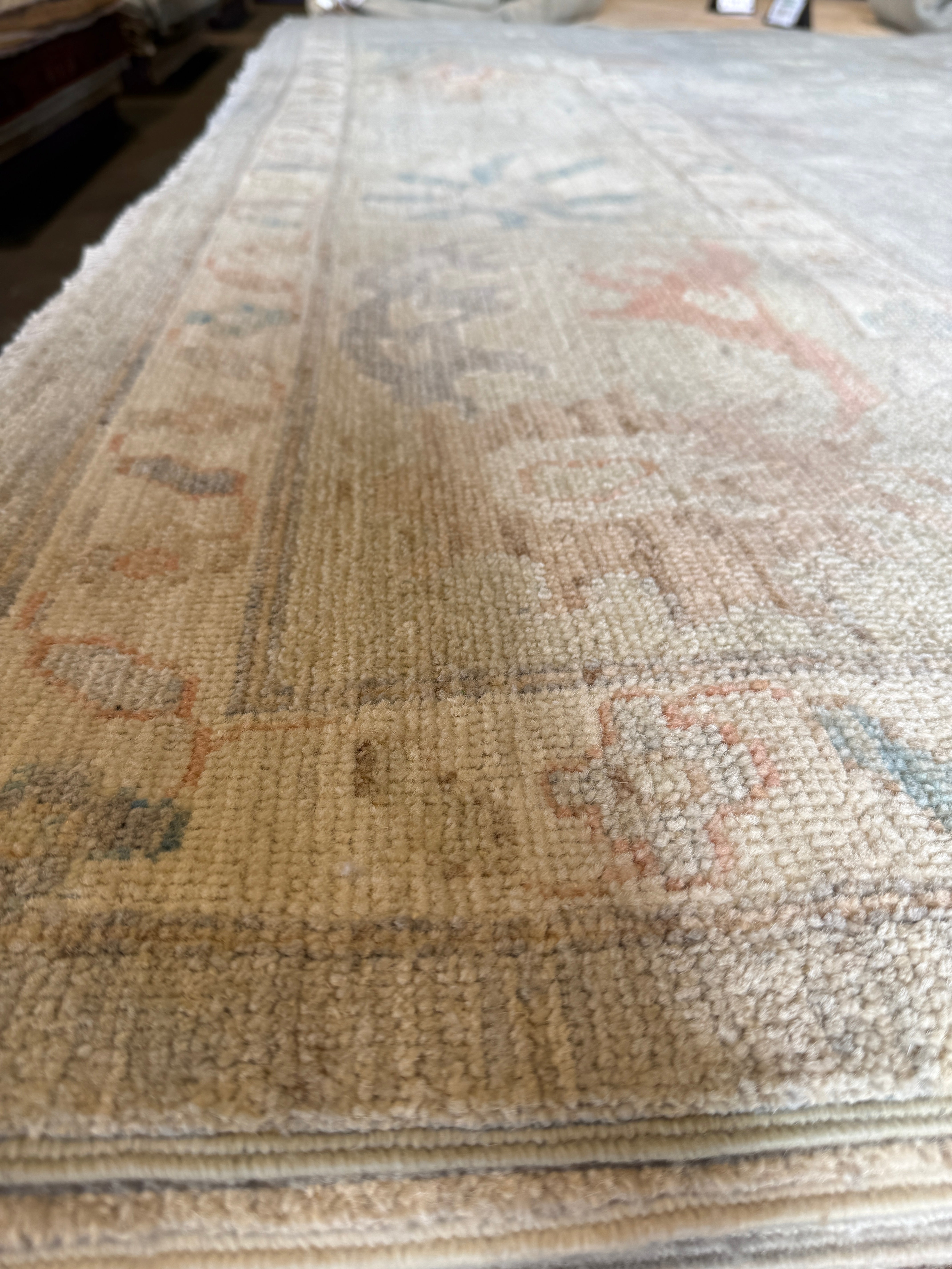 Patty 10x13.9 Multi Color Afghani Whitewashed Oushak