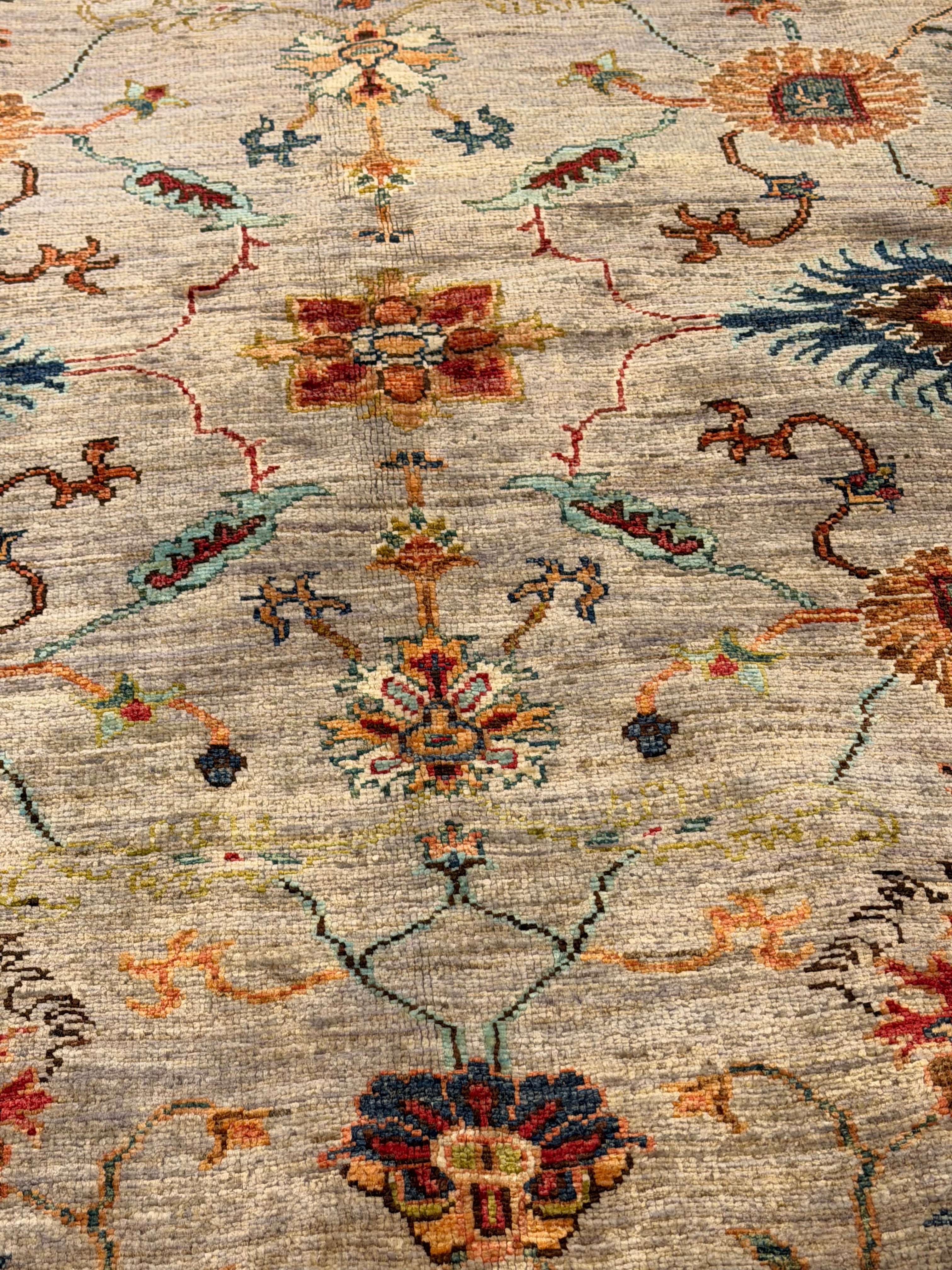 Monica Garcia 5.8x8 Silver/Grey Afghani Sultani Rug