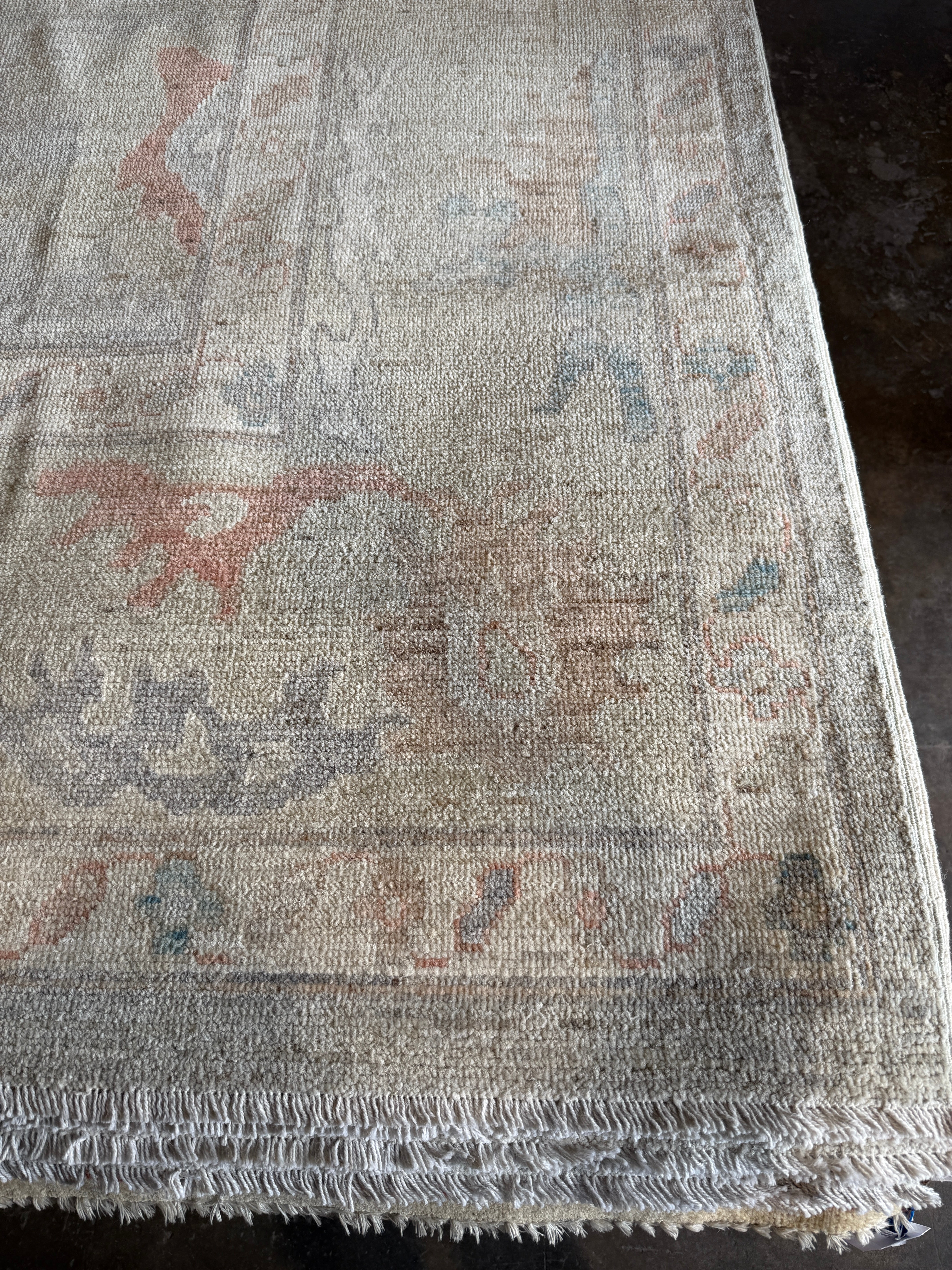 Patty 10x13.9 Multi Color Afghani Whitewashed Oushak