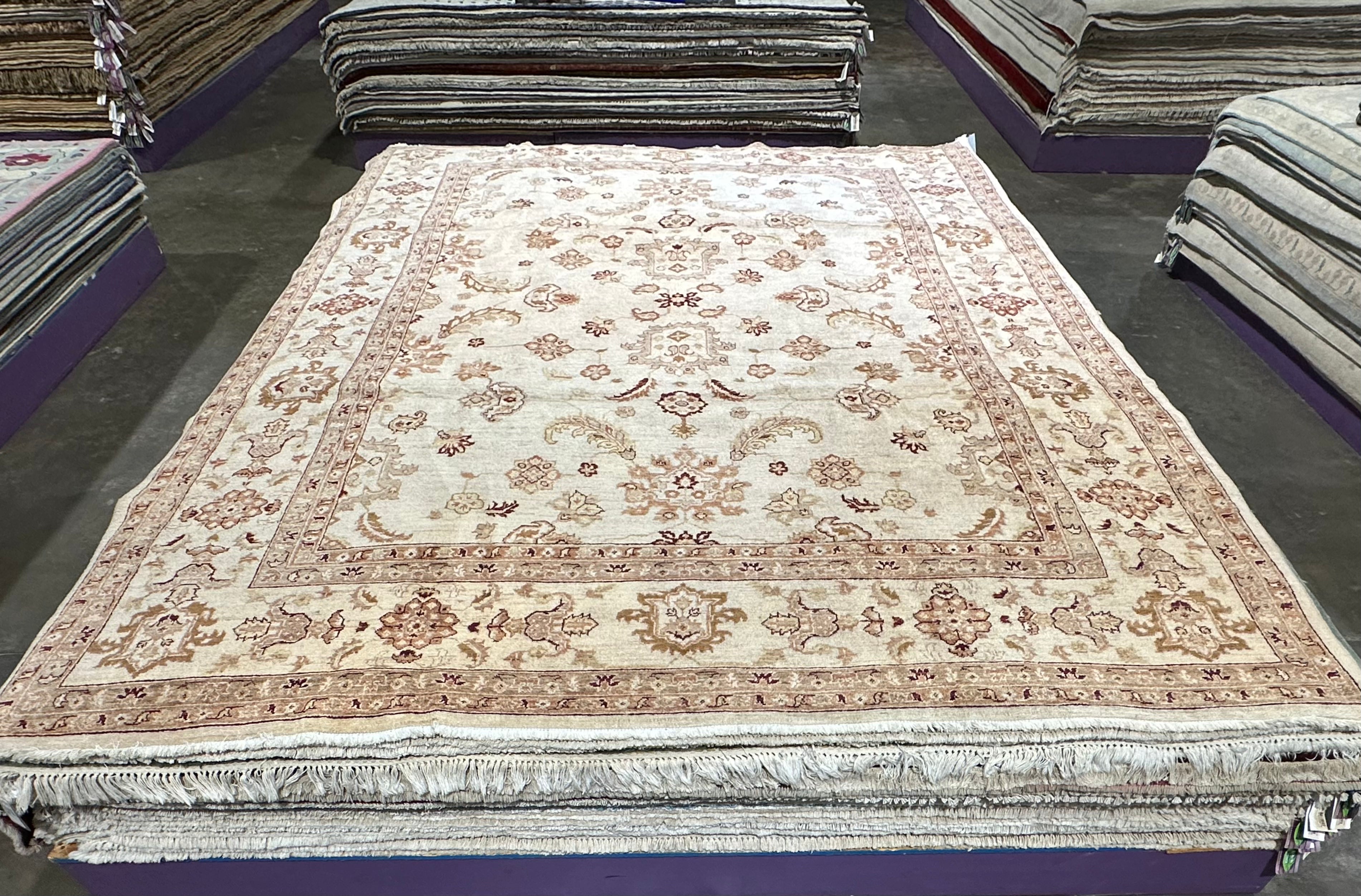 Naomie Olindo 8.9x11.8 Tan Peshawar Rug - CLEARANCE 30% off