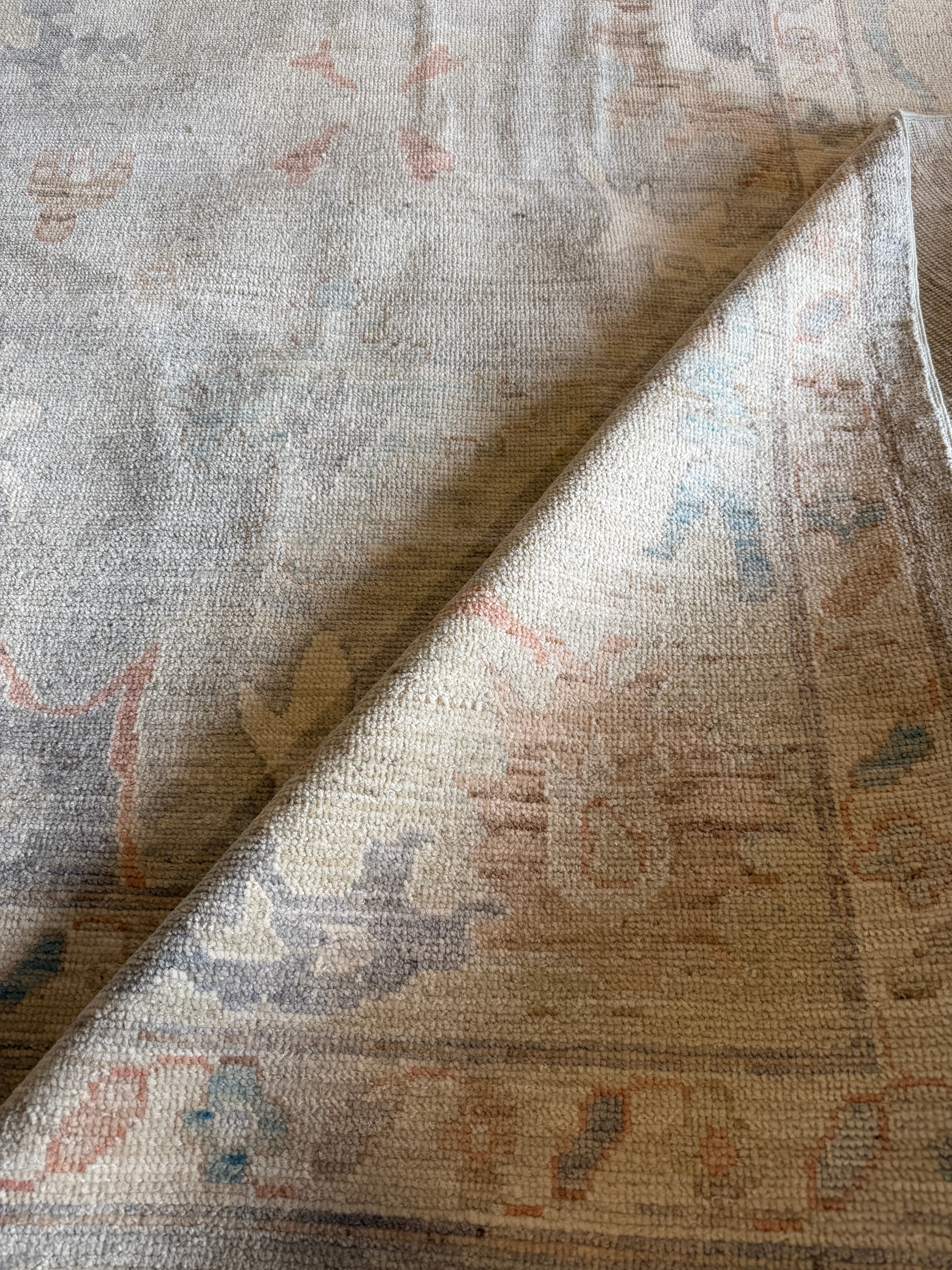 Patty 10x13.9 Multi Color Afghani Whitewashed Oushak