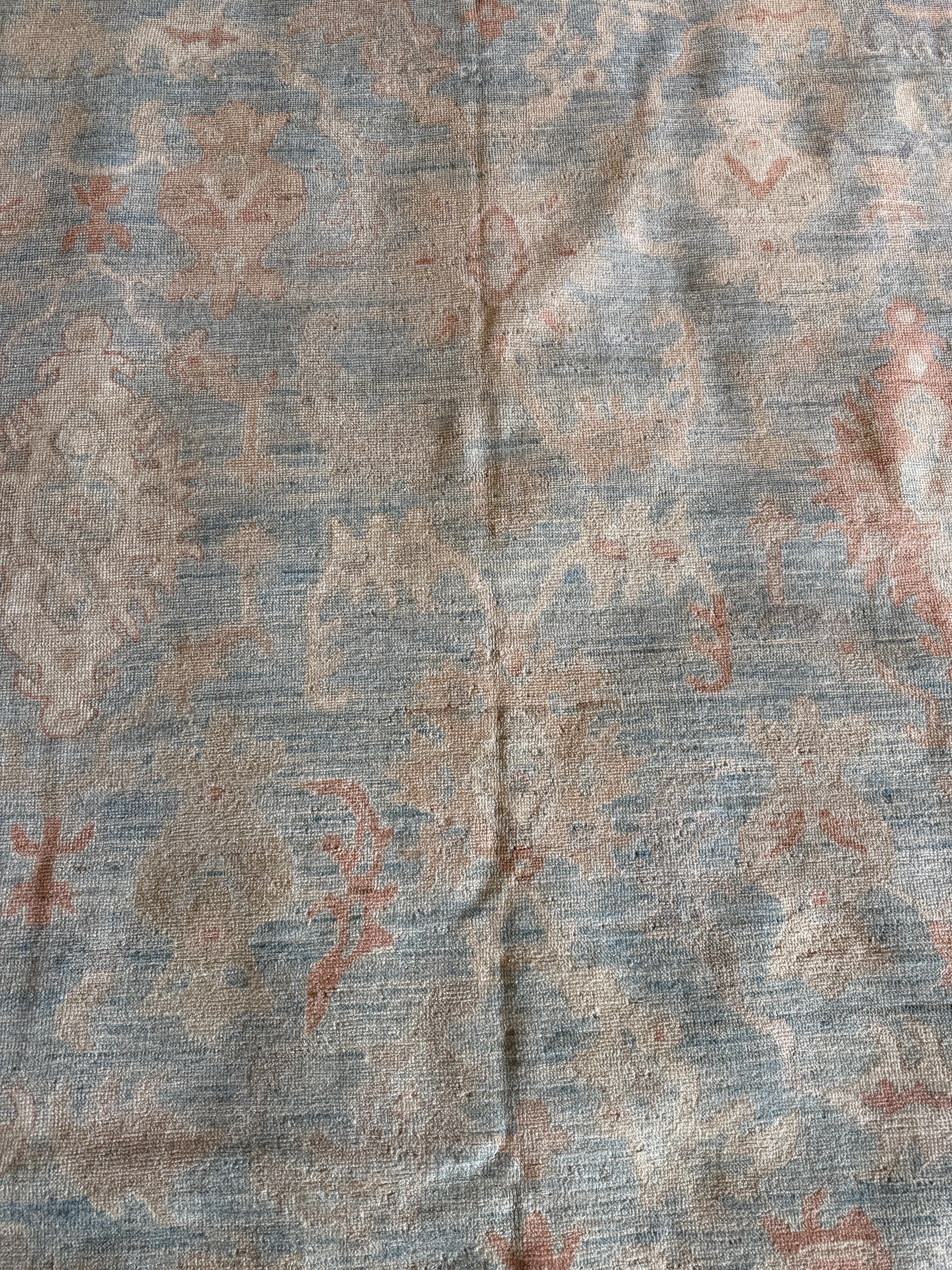 Beverly Marsh 10.3x13.9 Blue Afghani Whitewashed Oushak