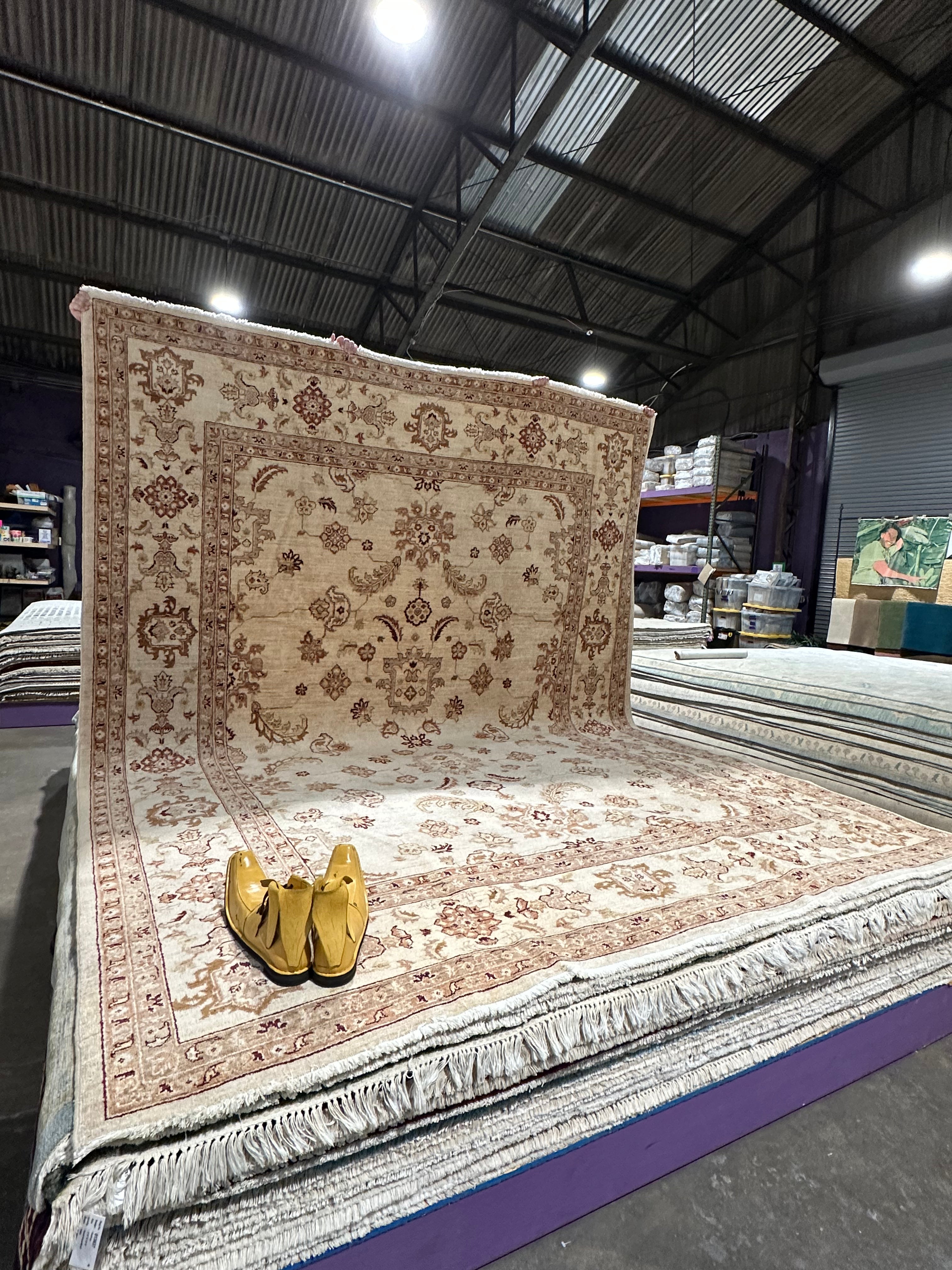 Naomie Olindo 8.9x11.8 Tan Peshawar Rug - CLEARANCE 30% off
