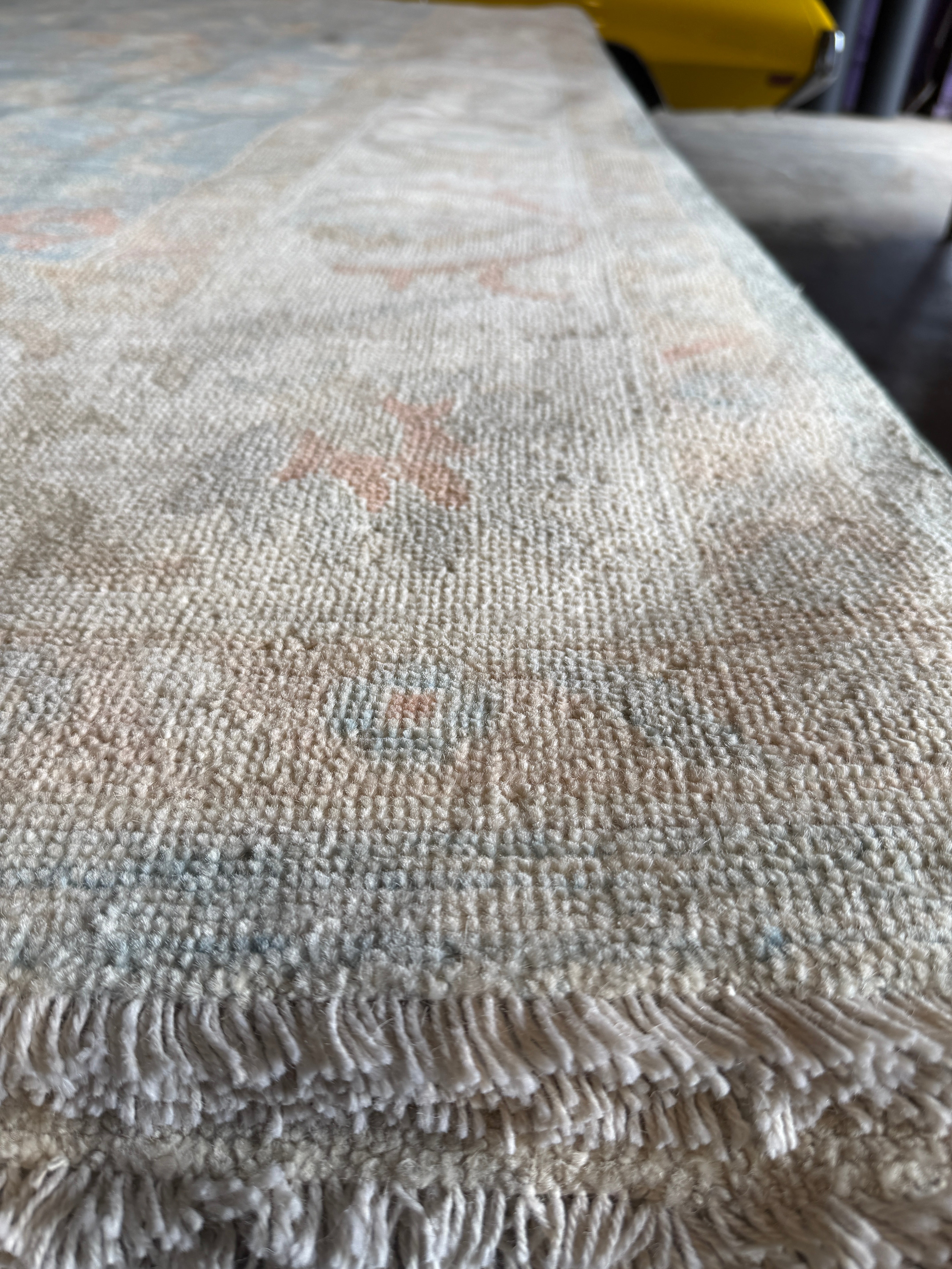 Beverly Marsh 10.3x13.9 Blue Afghani Whitewashed Oushak