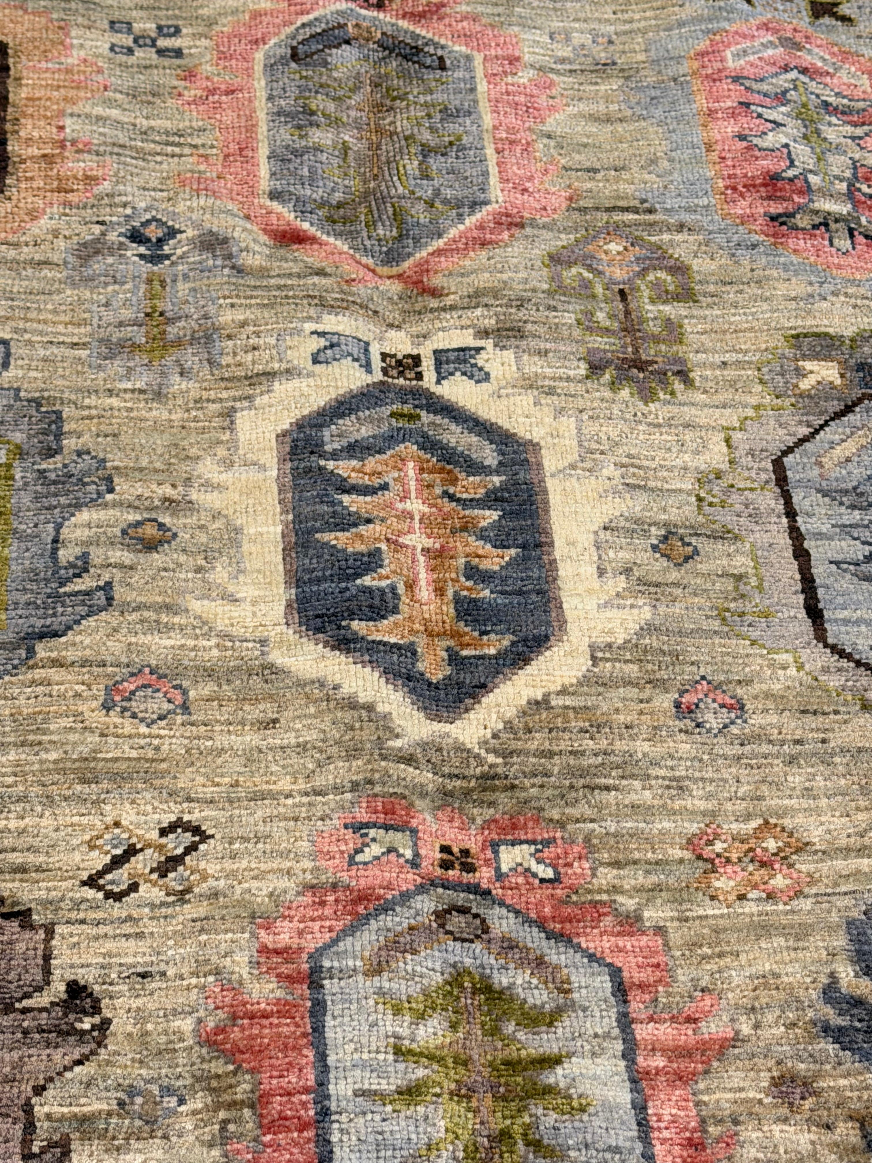 LeeAnne Locken 5x6.8 Silvery/Grey Afghani Waziri Rug