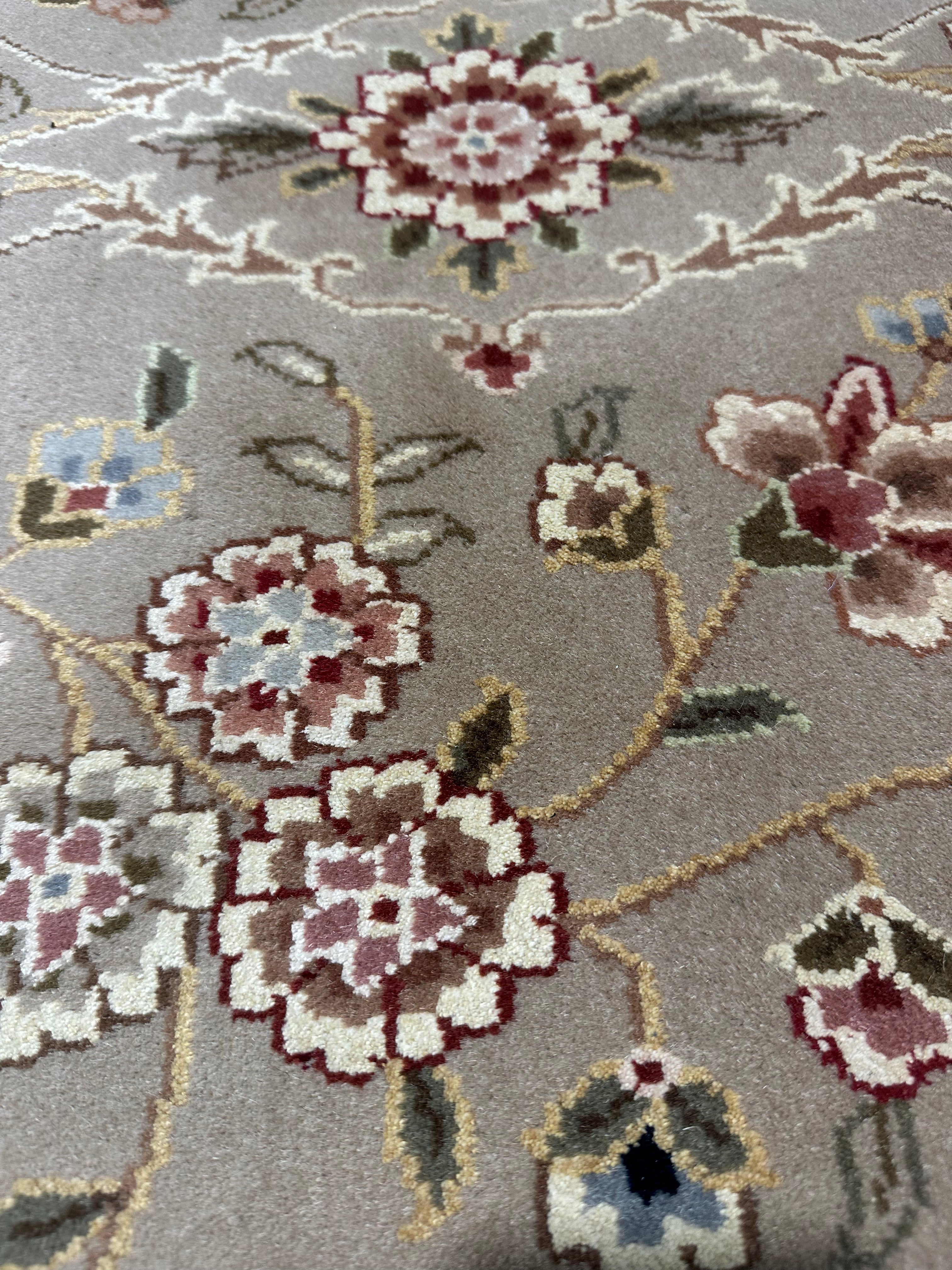 Venita Aspen 9x12 Beige and Olive Tabriz Rug - CLEARANCE 30% off