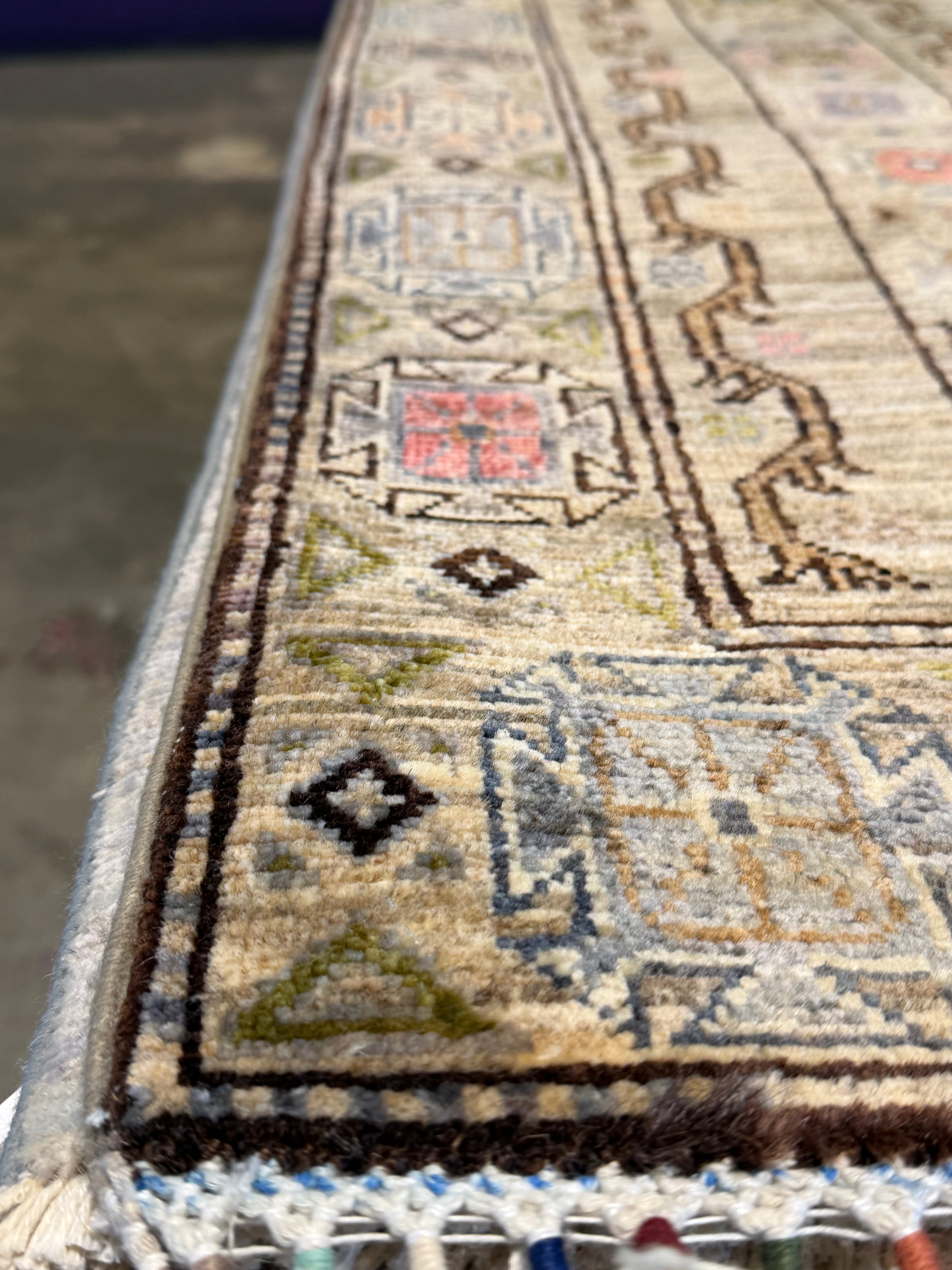 LeeAnne Locken 5x6.8 Silvery/Grey Afghani Waziri Rug