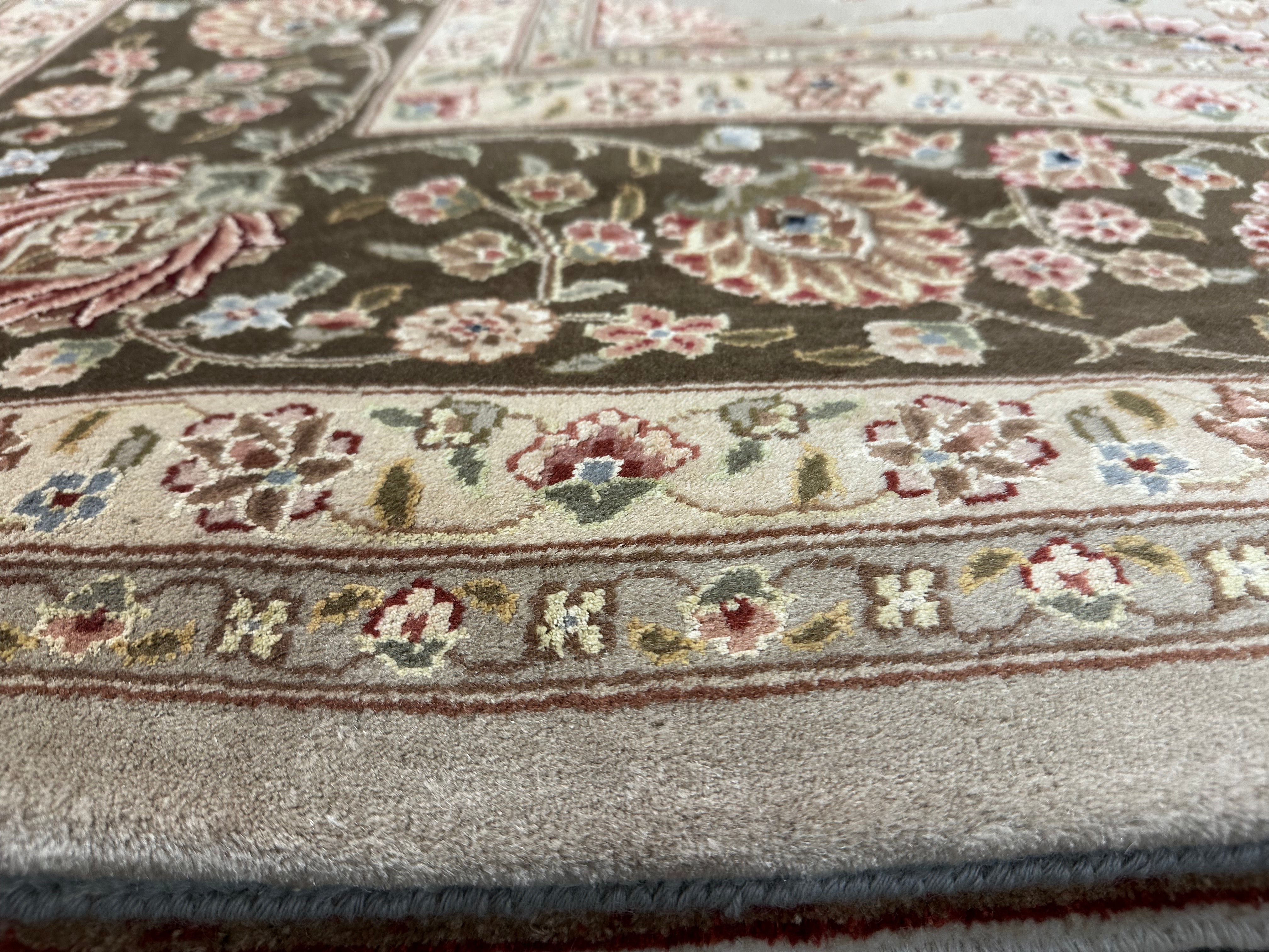 Venita Aspen 9x12 Beige and Olive Tabriz Rug - CLEARANCE 30% off