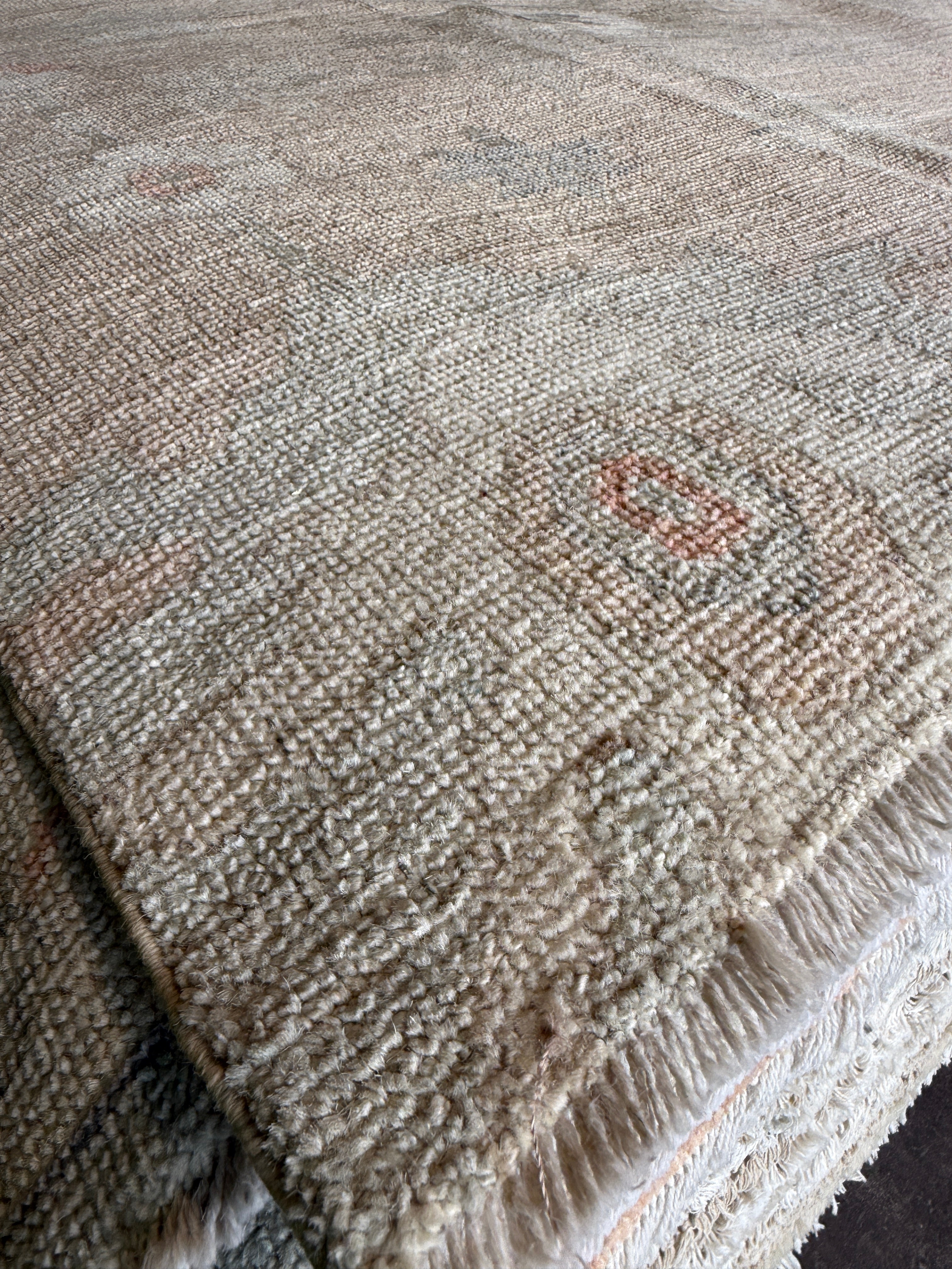 Sarah Thompson 8x9.9 Pink Afghani Whitewashed Oushak