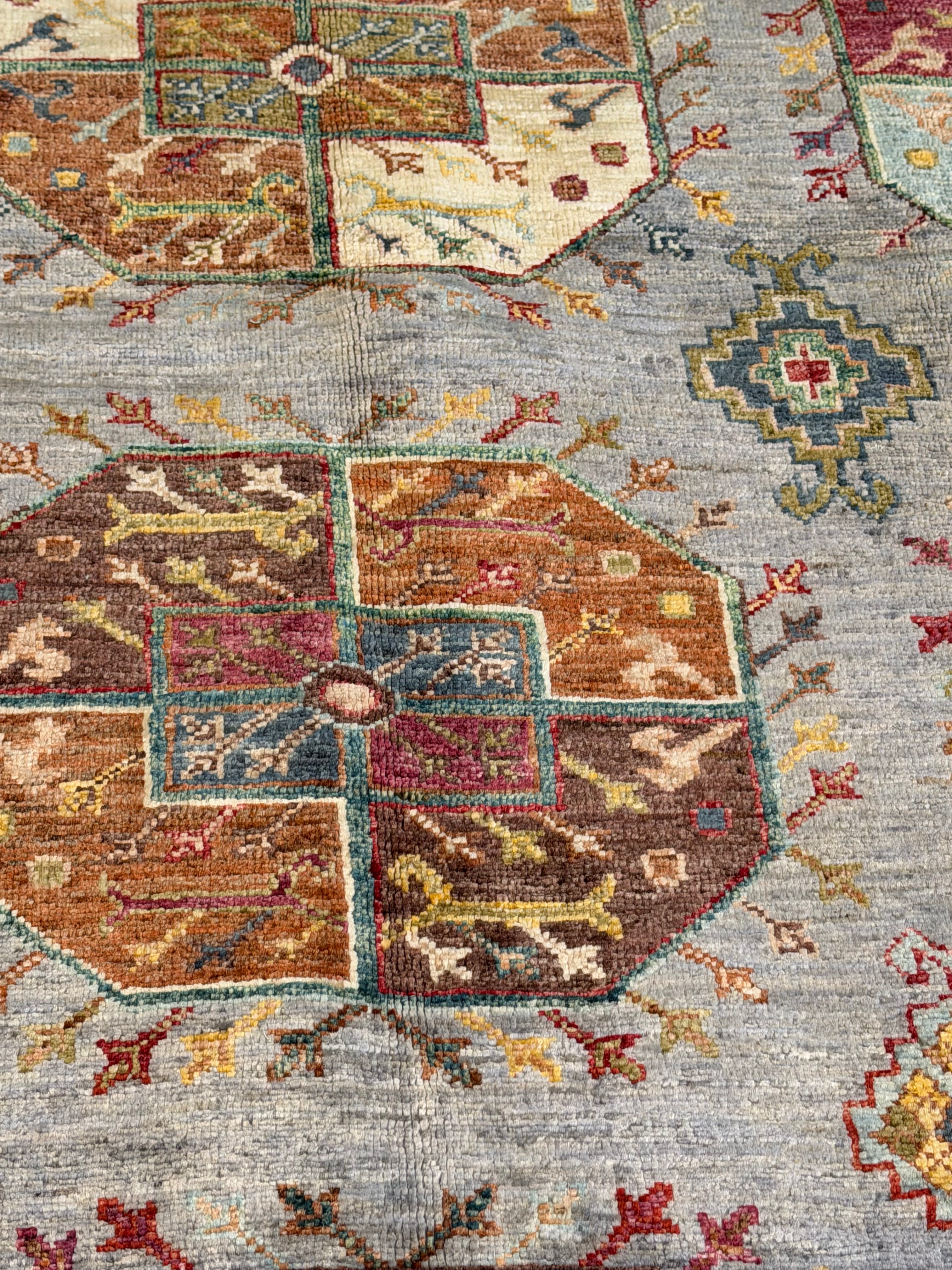 Tiffany Moon 4.11x6.8 Silver/Grey Afghani Waziri Rug