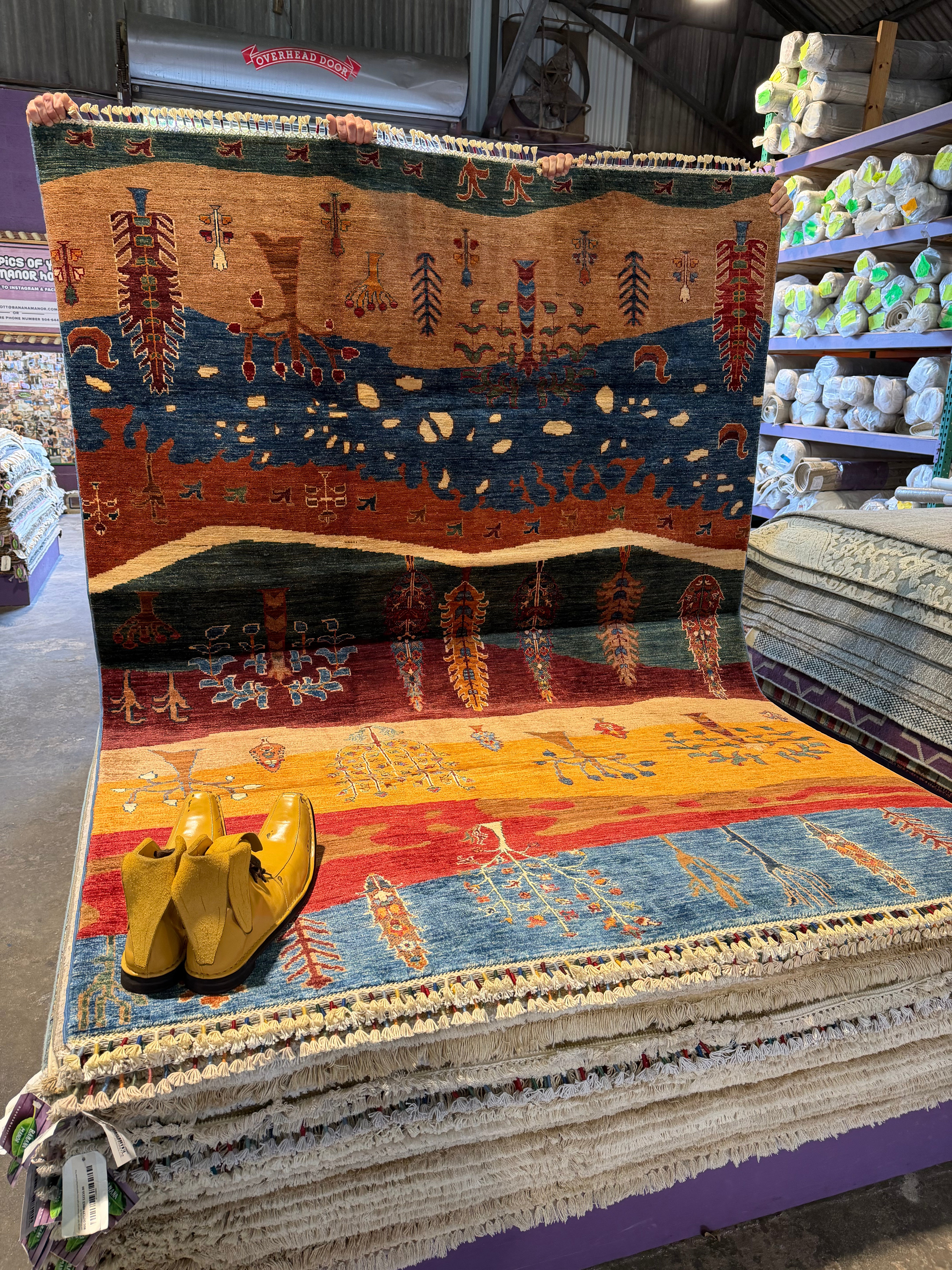 Melissa Rosal 5.10x8 Red Afghani Tree Rug