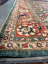 Jenna King 9x11.8 Green and Red Lawrence Rug - CLEARANCE 30% off