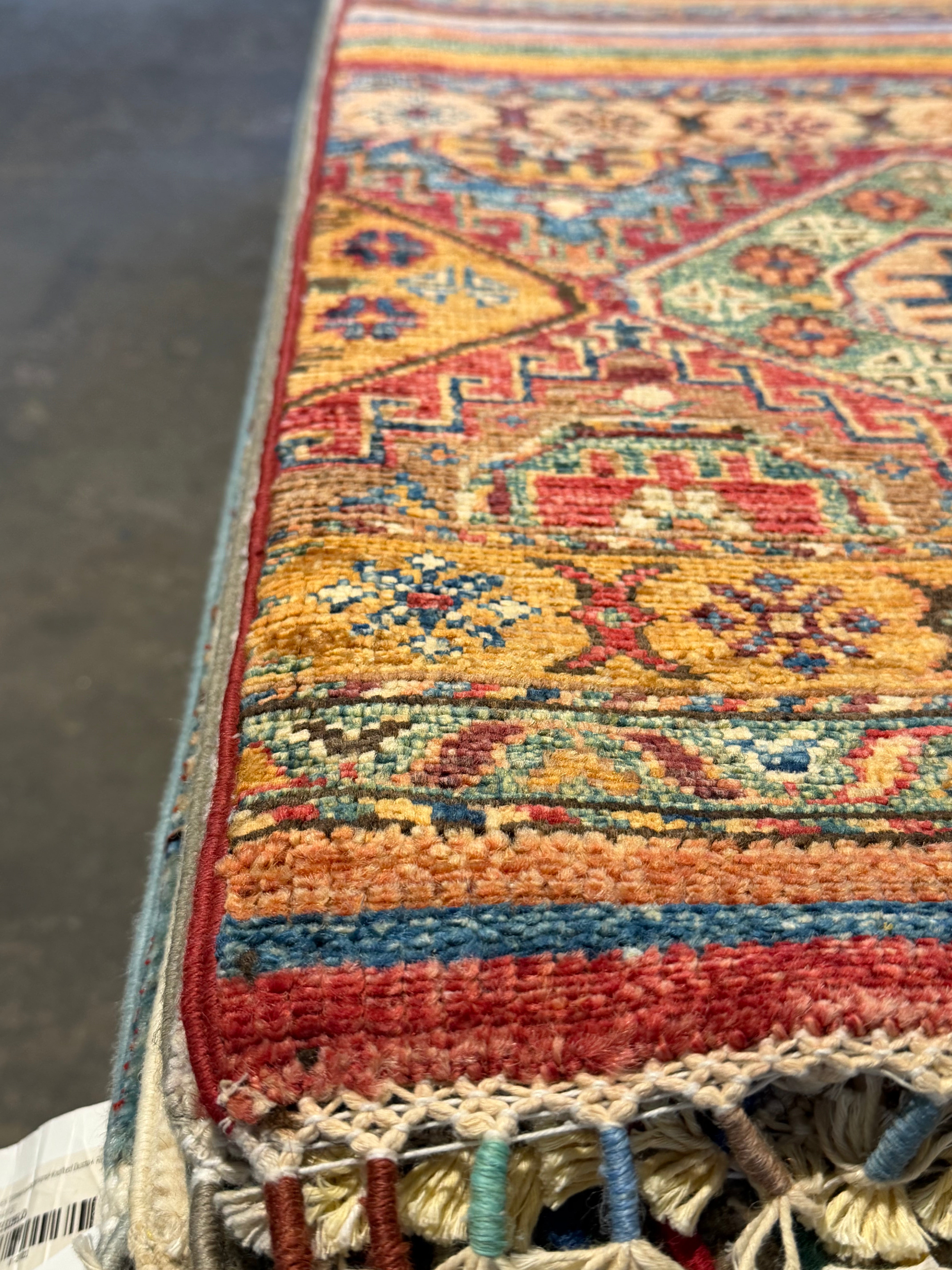 Tiffany Hendra 5.9x8.4 Orange Afghani Khorjin Rug