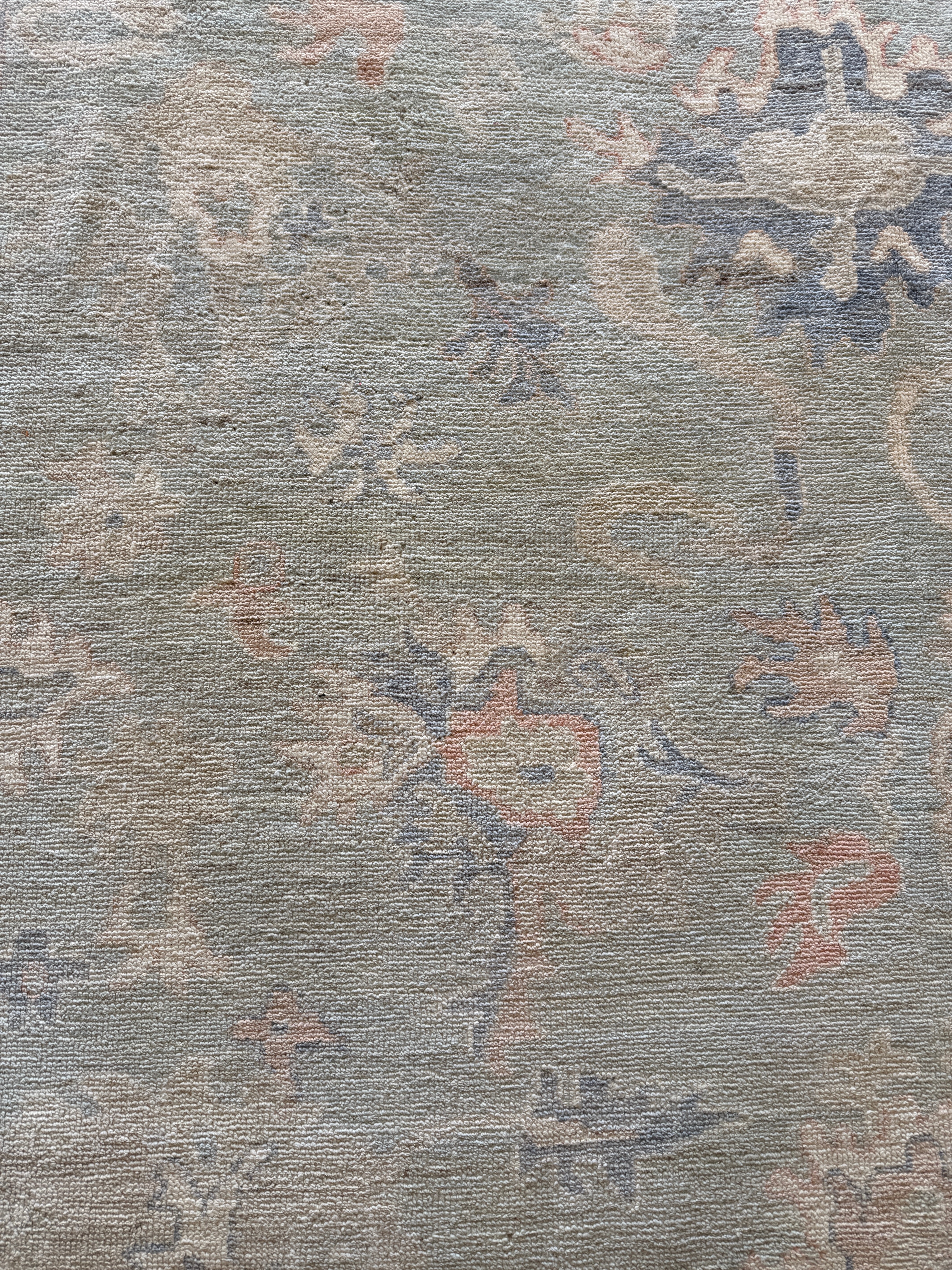 Tara Koehler 8.3x10.1 Blue Afghani Whitewashed Oushak