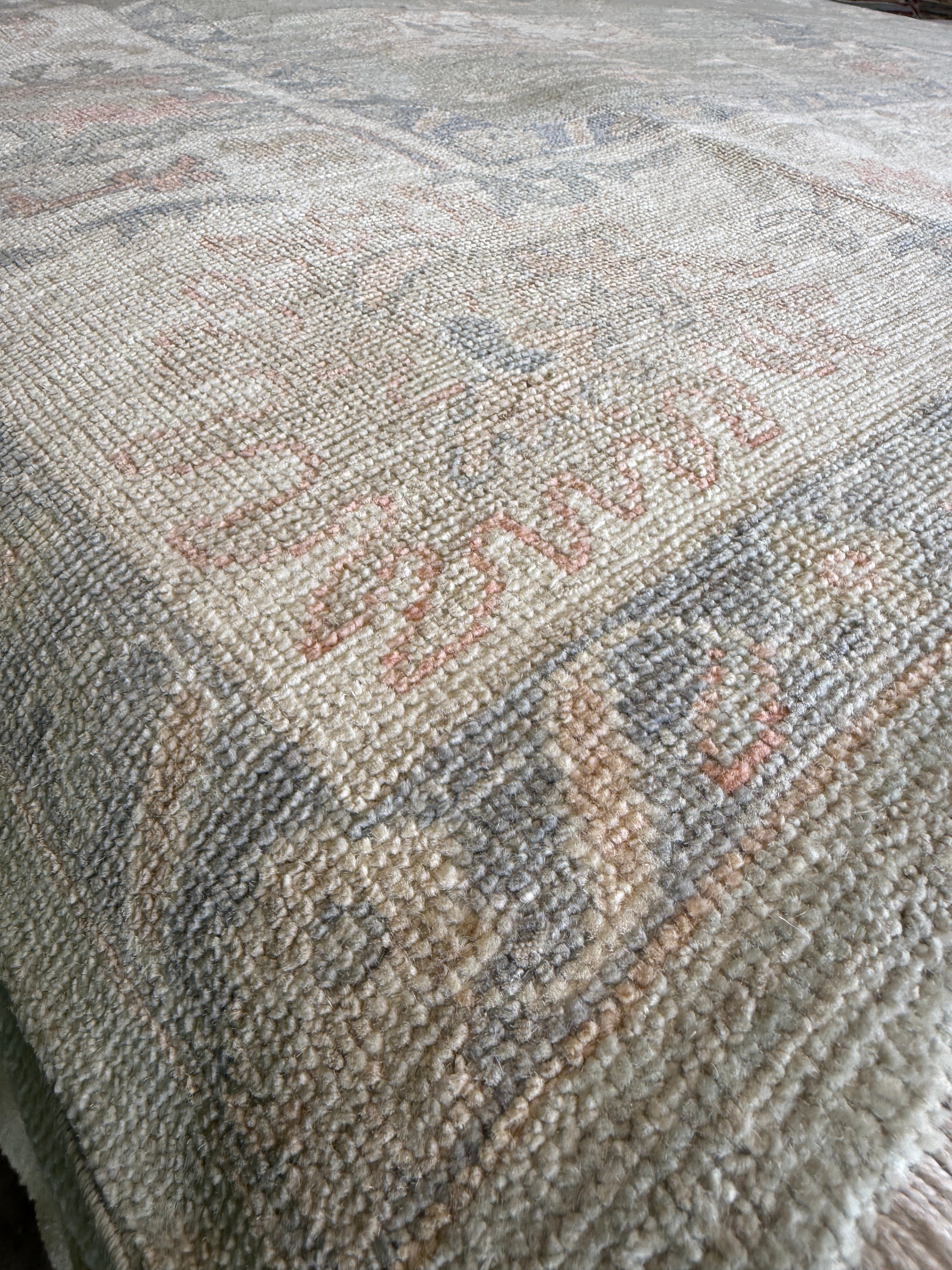 Tara Koehler 8.3x10.1 Blue Afghani Whitewashed Oushak