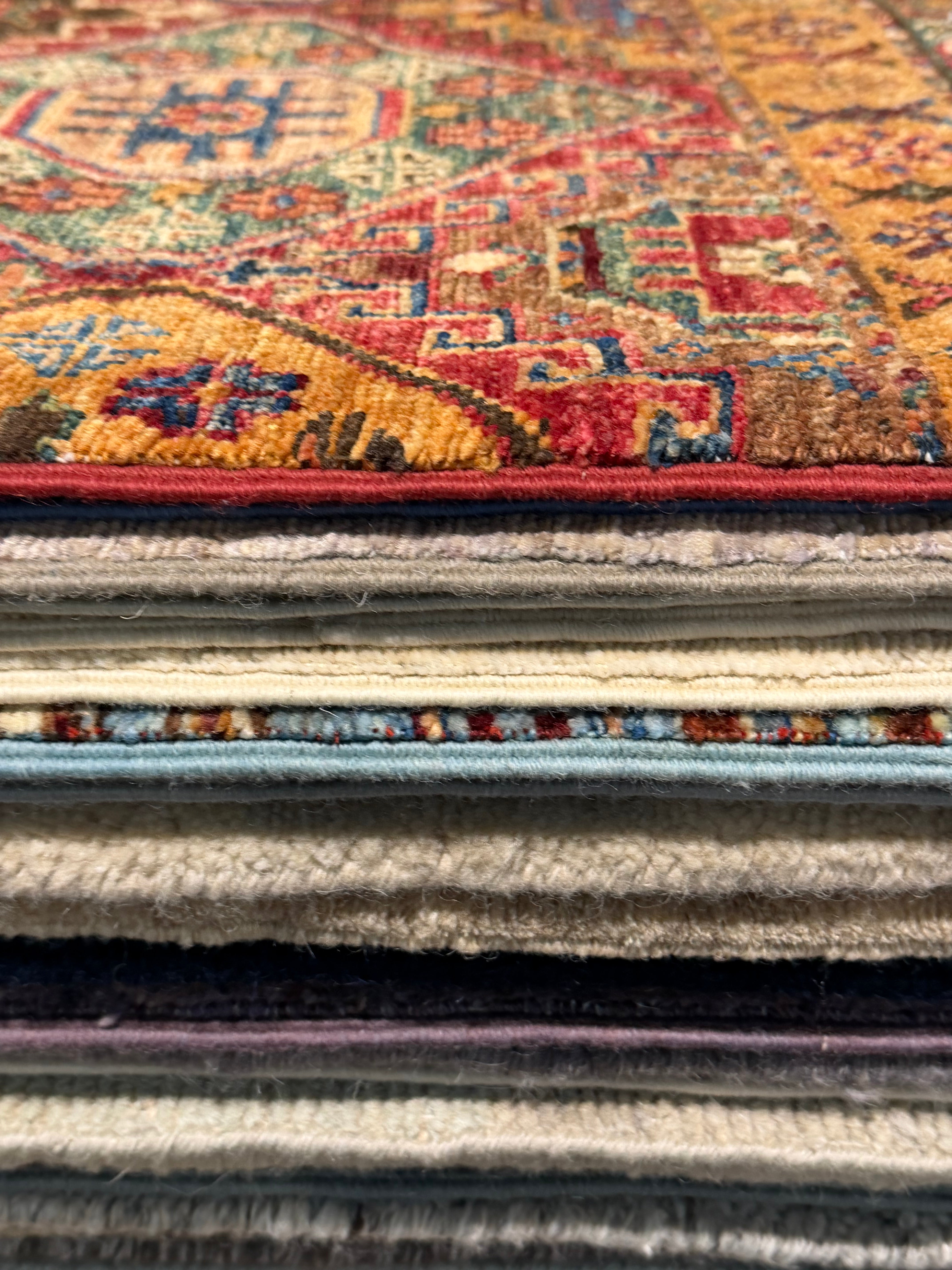 Tiffany Hendra 5.9x8.4 Orange Afghani Khorjin Rug