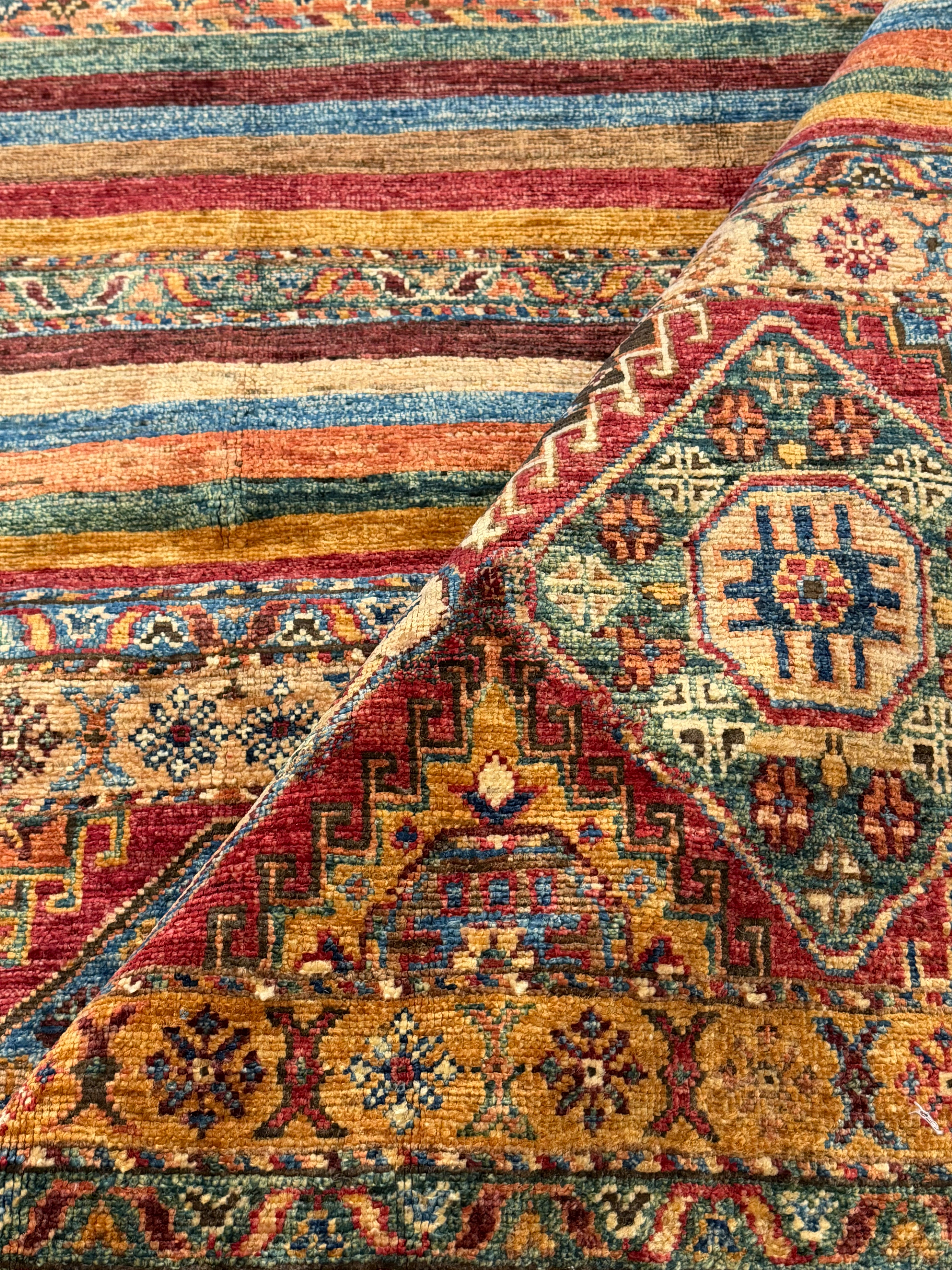 Tiffany Hendra 5.9x8.4 Orange Afghani Khorjin Rug