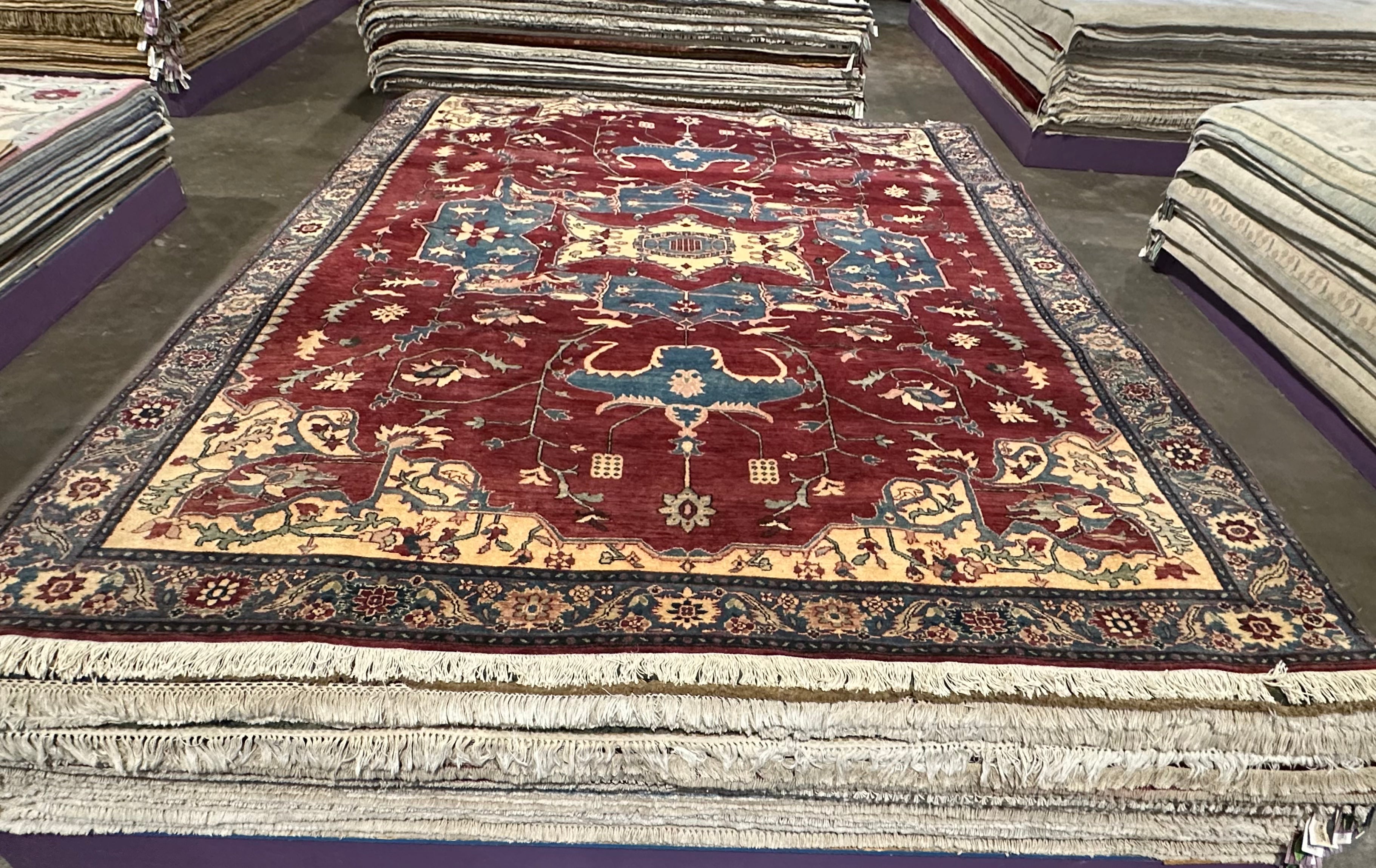 Eliza Limehouse 8.8x11.5 Red Agra Rug - CLEARANCE 30% off