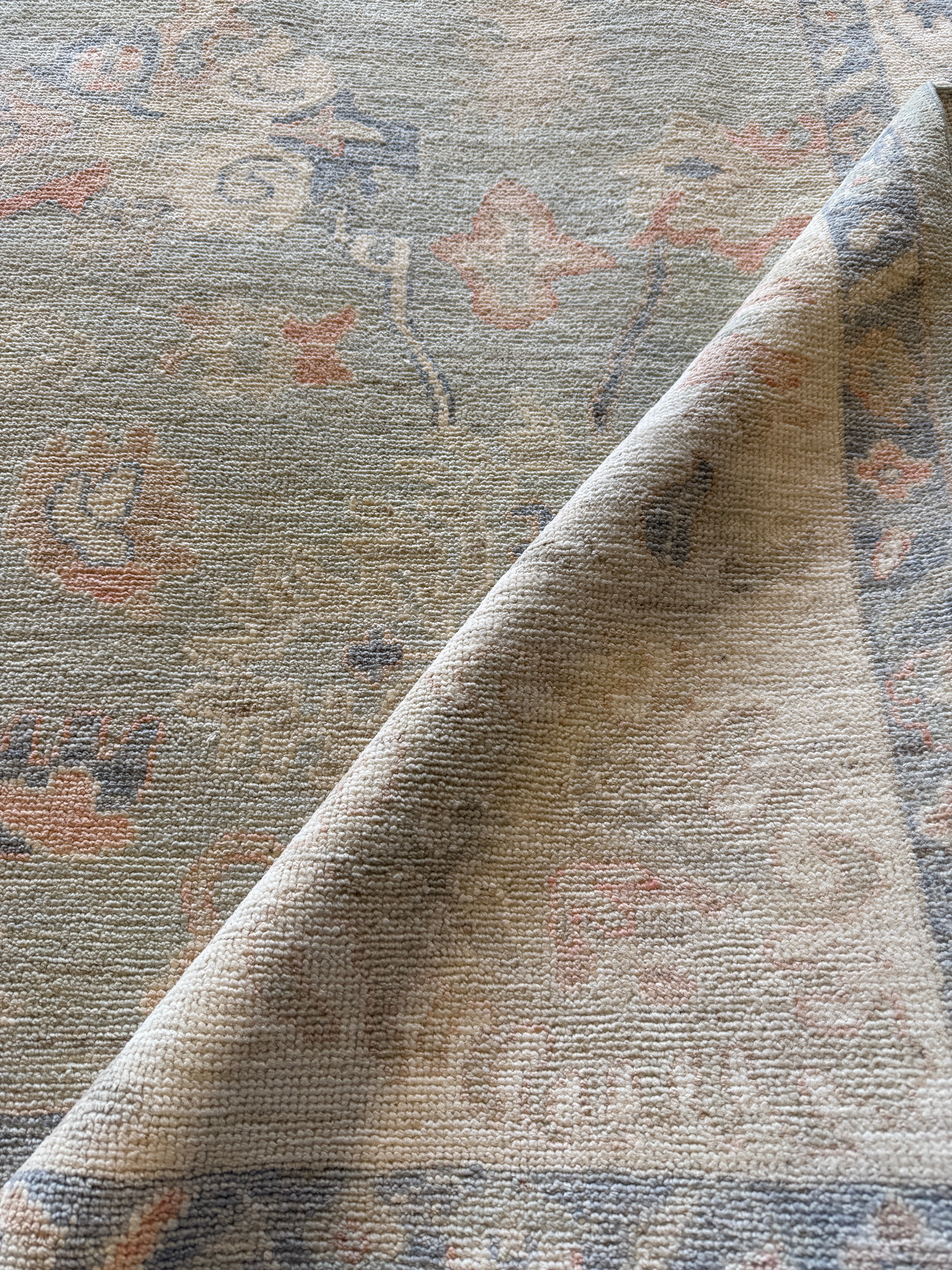 Tara Koehler 8.3x10.1 Blue Afghani Whitewashed Oushak