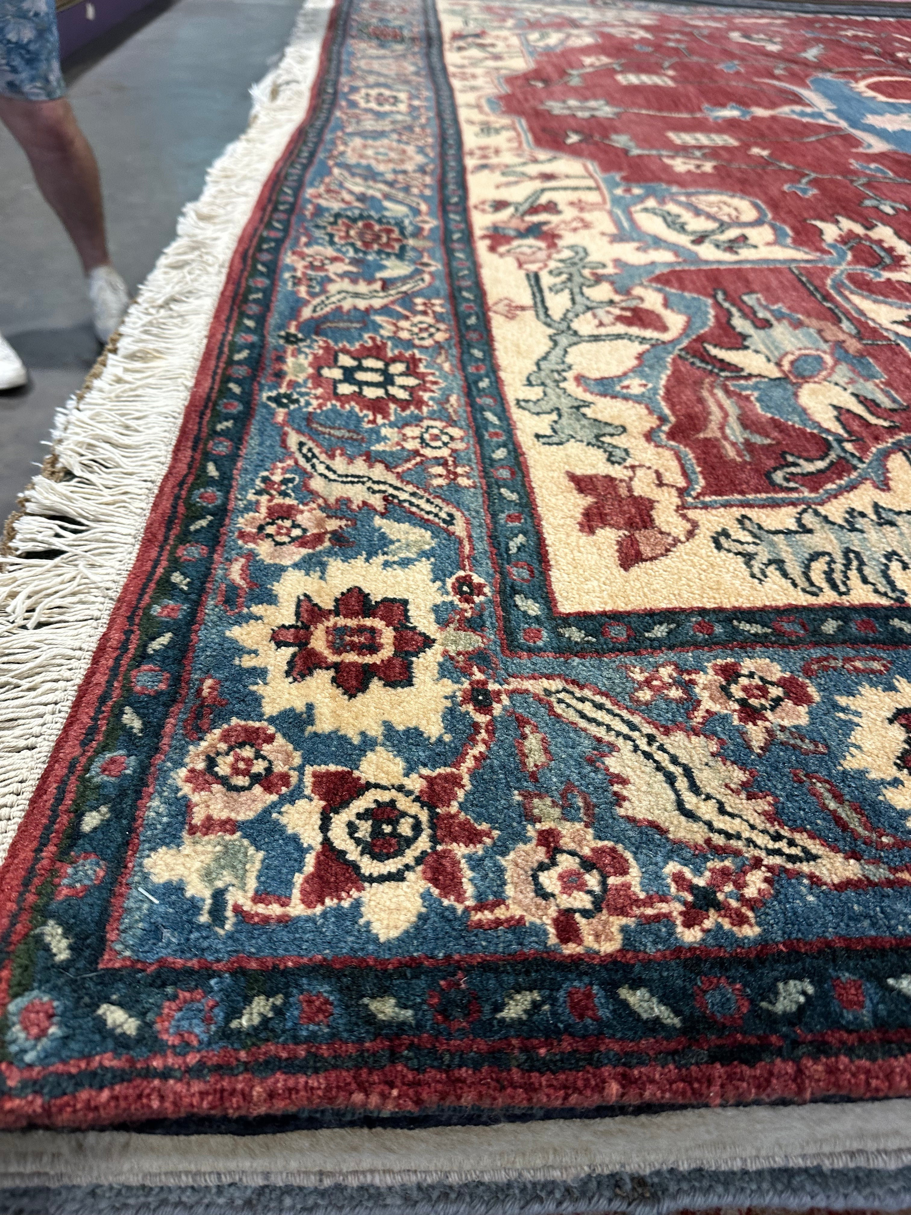 Eliza Limehouse 8.8x11.5 Red Agra Rug - CLEARANCE 30% off