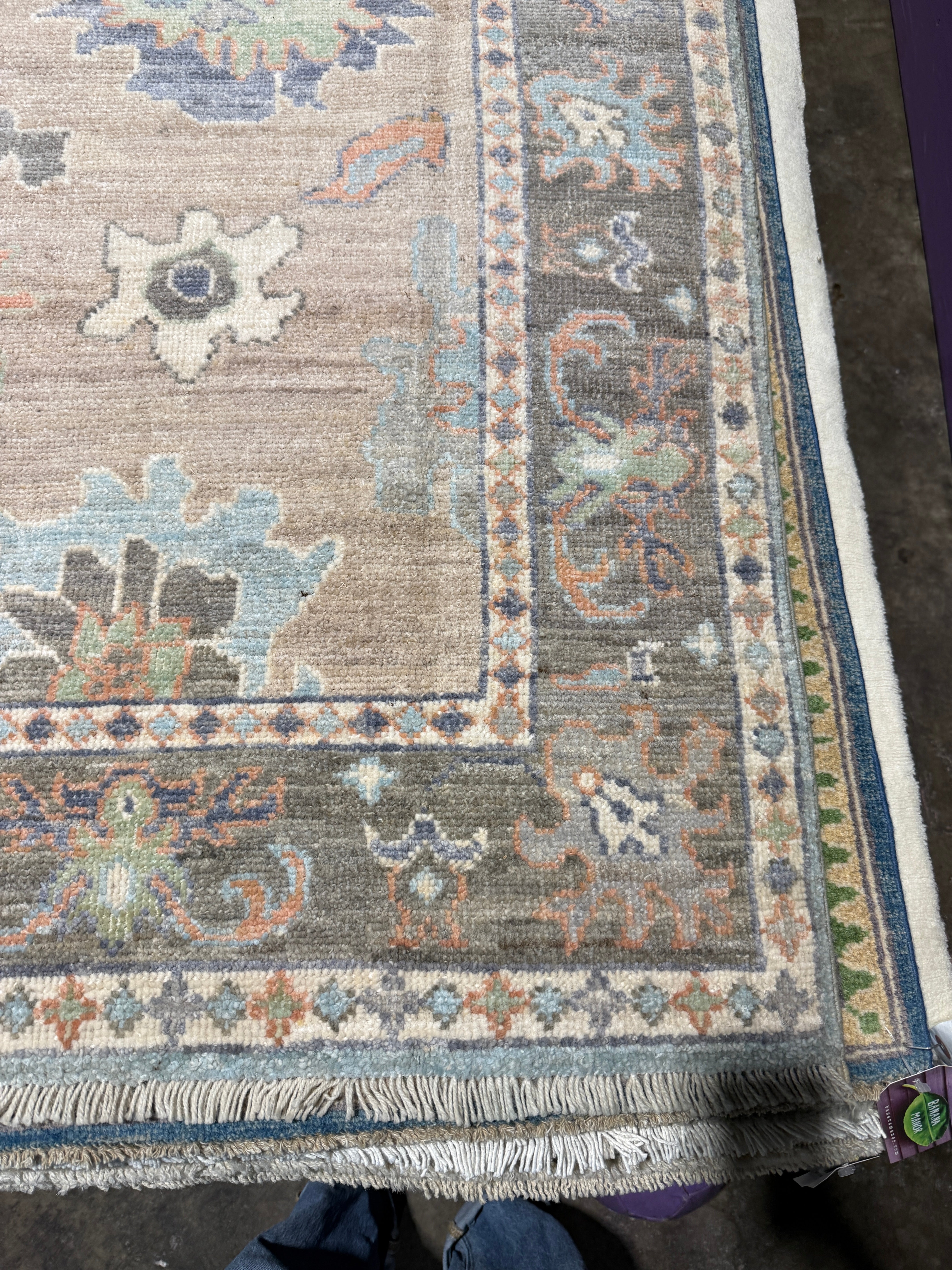 Brittany Spiteri 2.10x11.11 Multi Color Afghani Whitewashed Oushak Runner