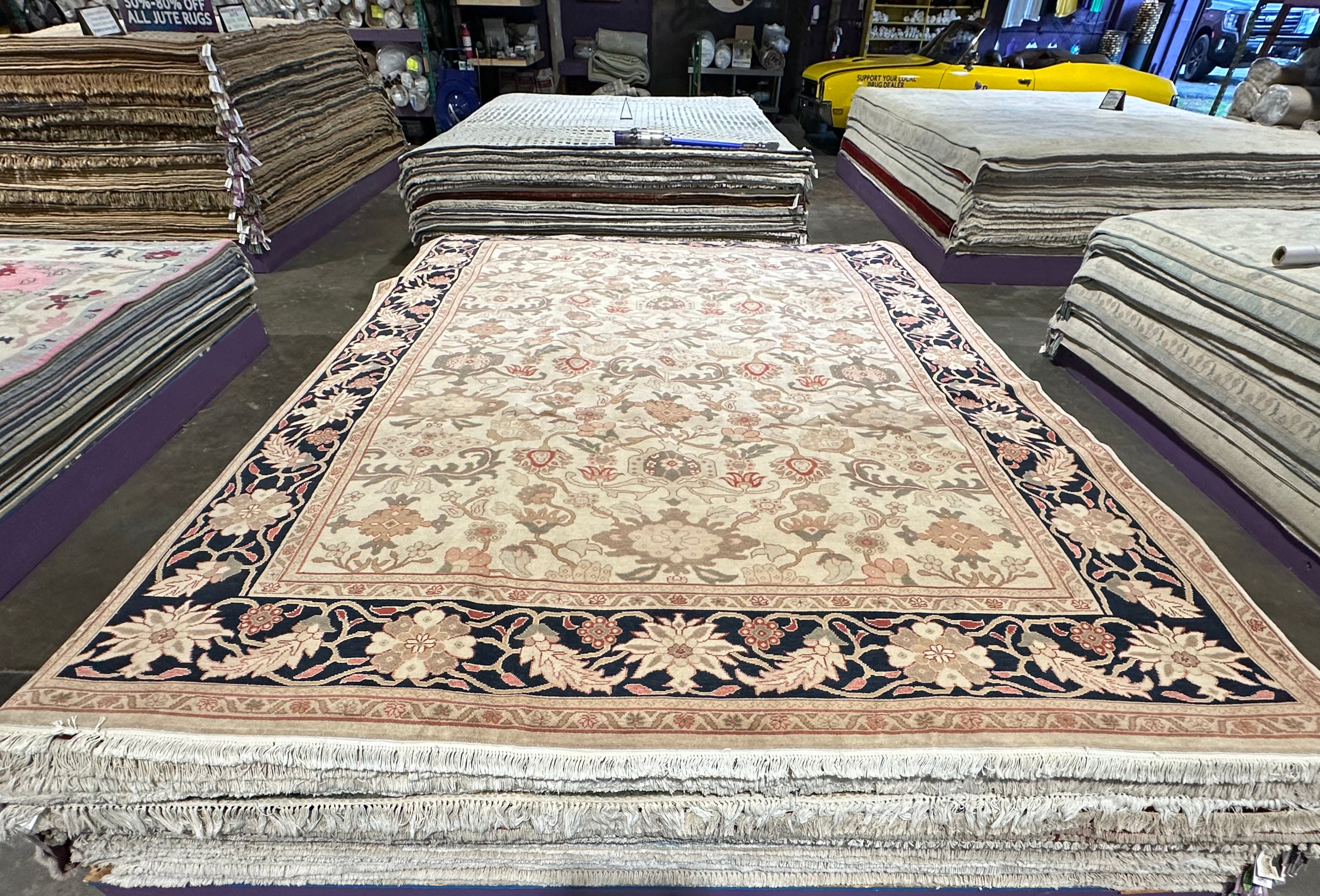 Corrine Hardy 9x12 Beige and Blue Zeigler Rug - CLEARANCE 30% off