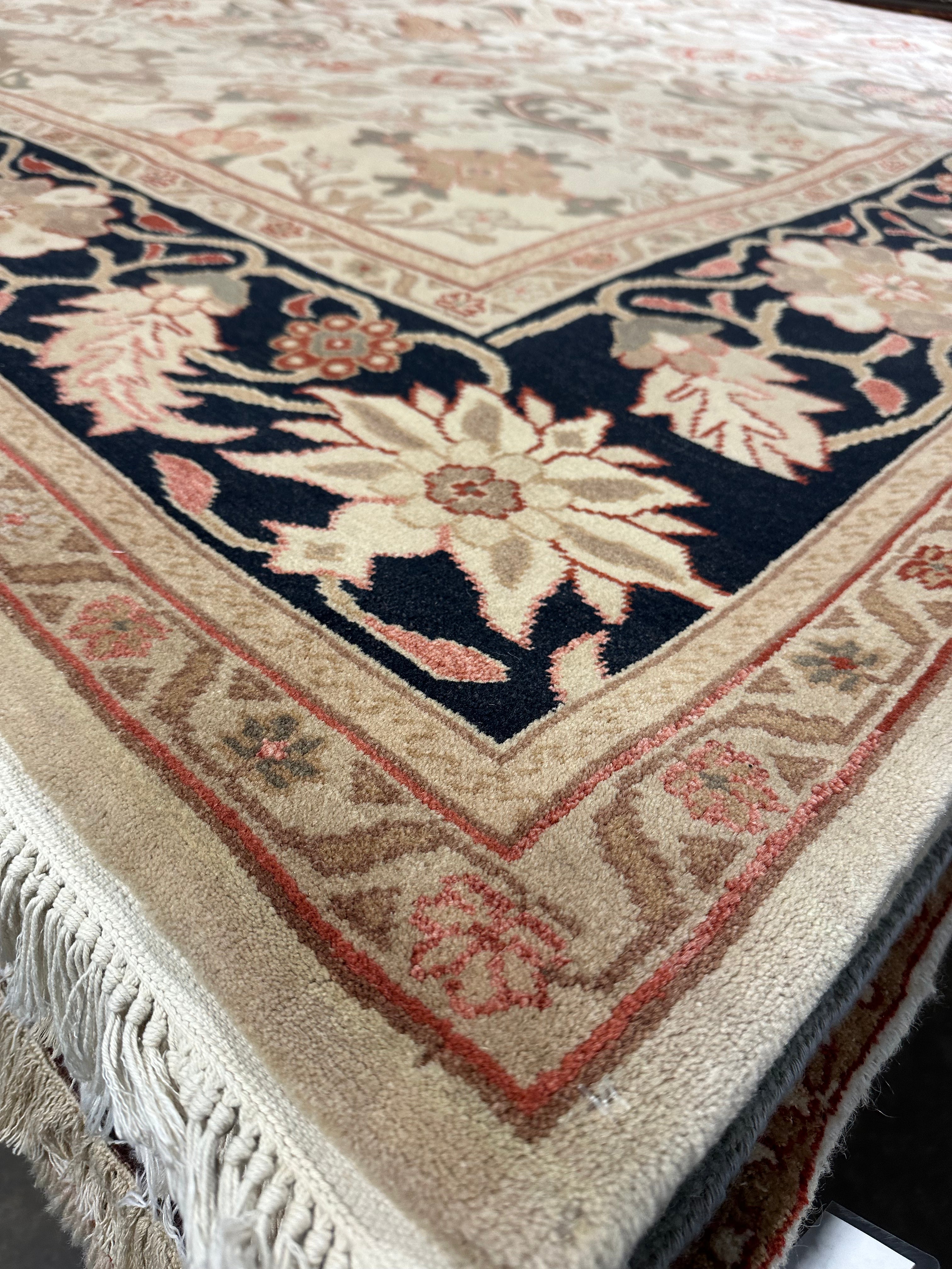 Corrine Hardy 9x12 Beige and Blue Zeigler Rug - CLEARANCE 30% off